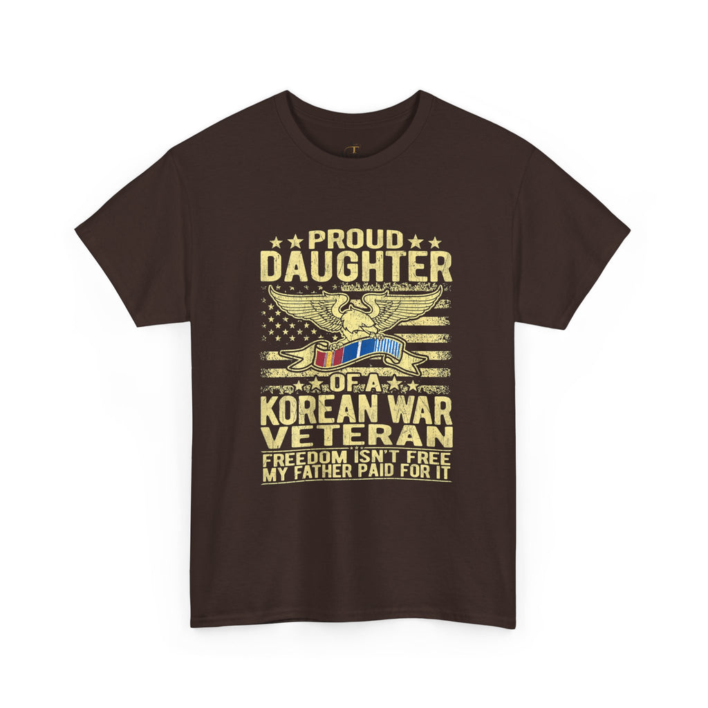 Unisex Heavy Cotton Tee Proud Daughter of a Korean War Veteran