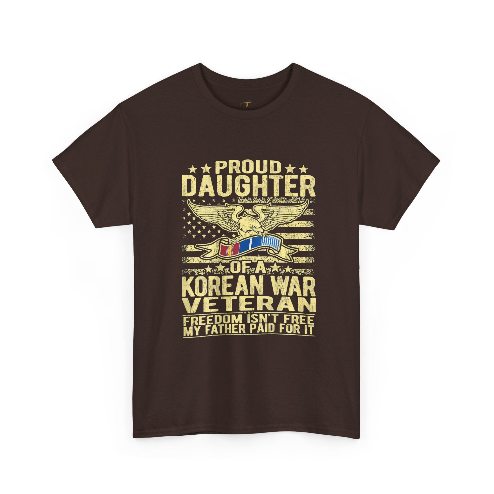 Unisex Heavy Cotton Tee Proud Daughter of a Korean War Veteran