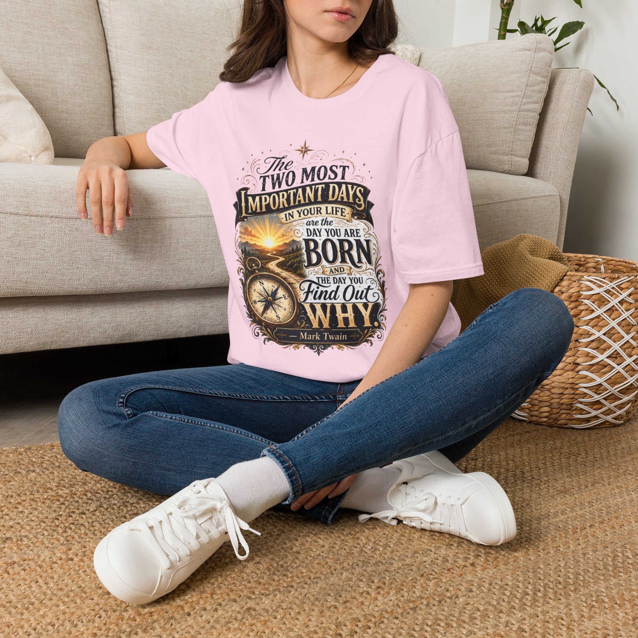 Two Most Important Days Mark Twain Unisex Softstyle T-Shirt