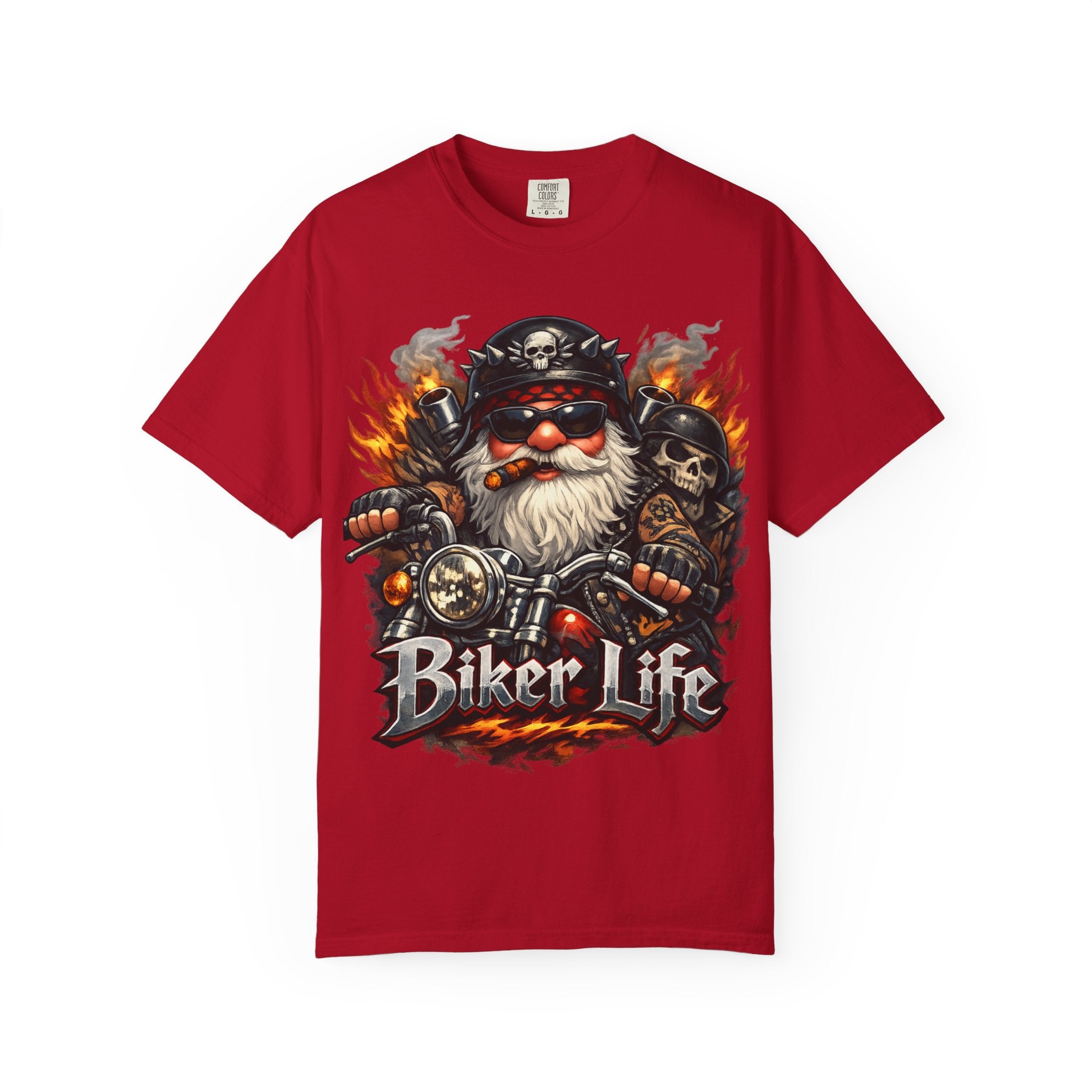 Biker Life T-Shirt — Vintage Gnome Motorcycle Graphic Tee