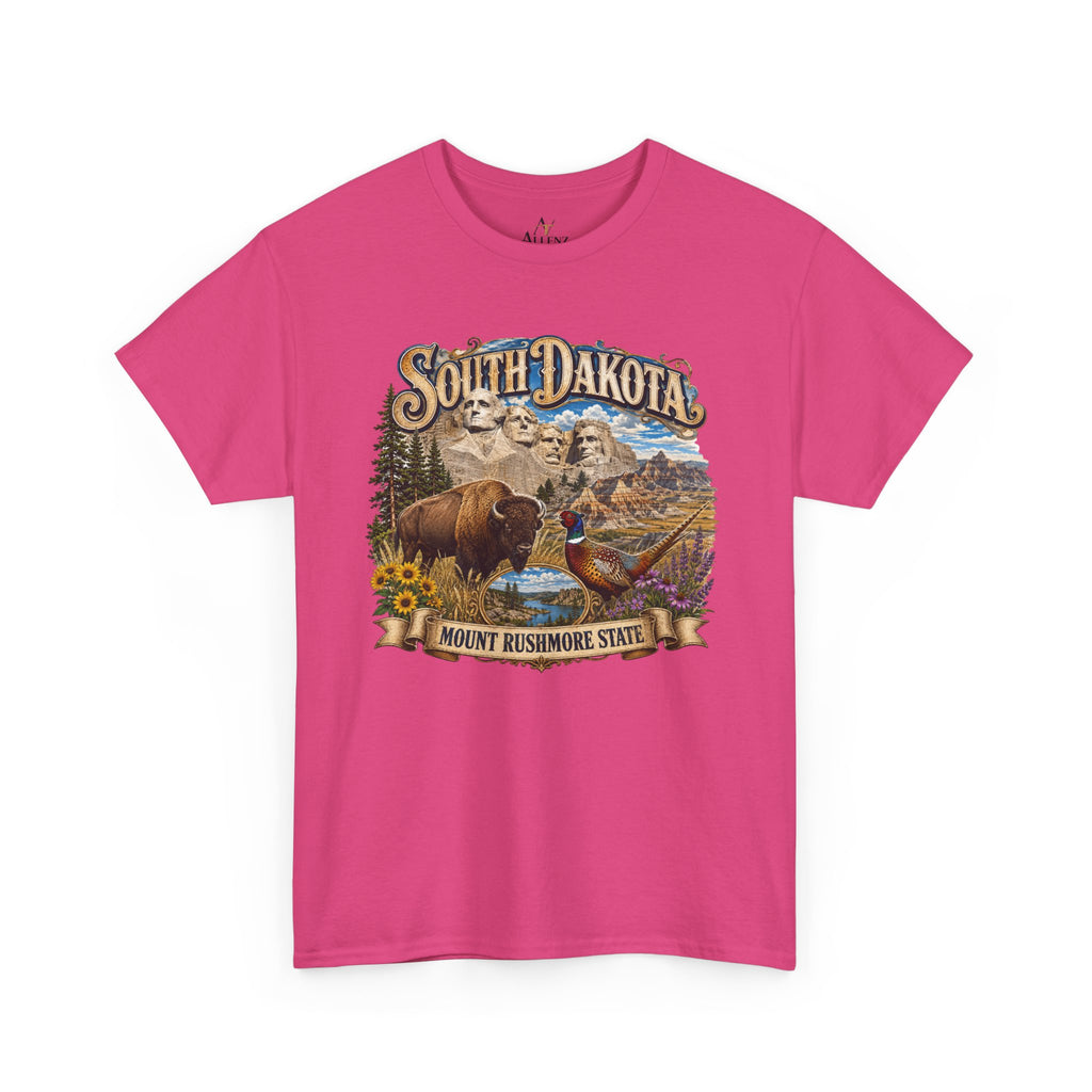 Unisex Heavy Cotton Tee South Dakota – Legendary Spirit of the Mount Rushmore State ⛰️