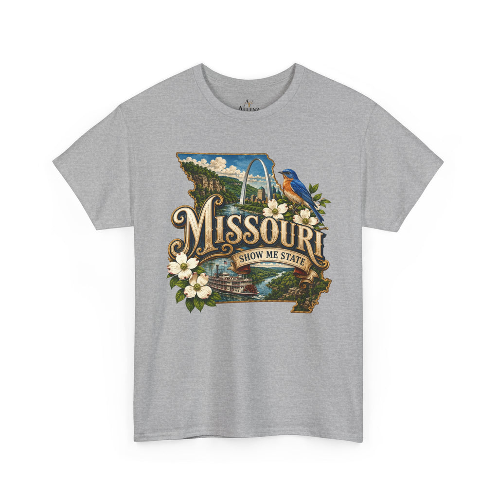 Unisex Heavy Cotton Tee🌊 Missouri – River Heritage and Heartland Beauty 🌊