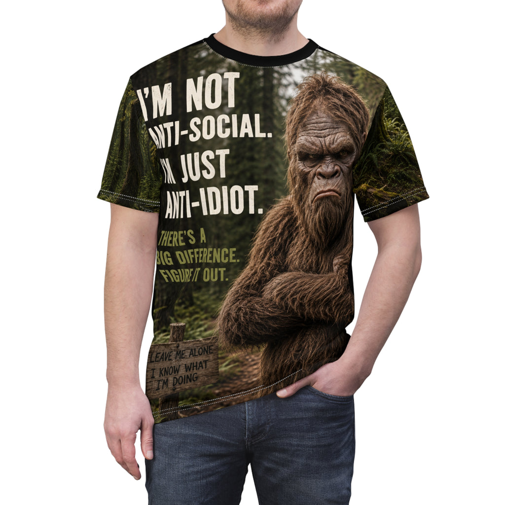Unisex Cut & Sew Tee (AOP)  Grumpy Sasquatch