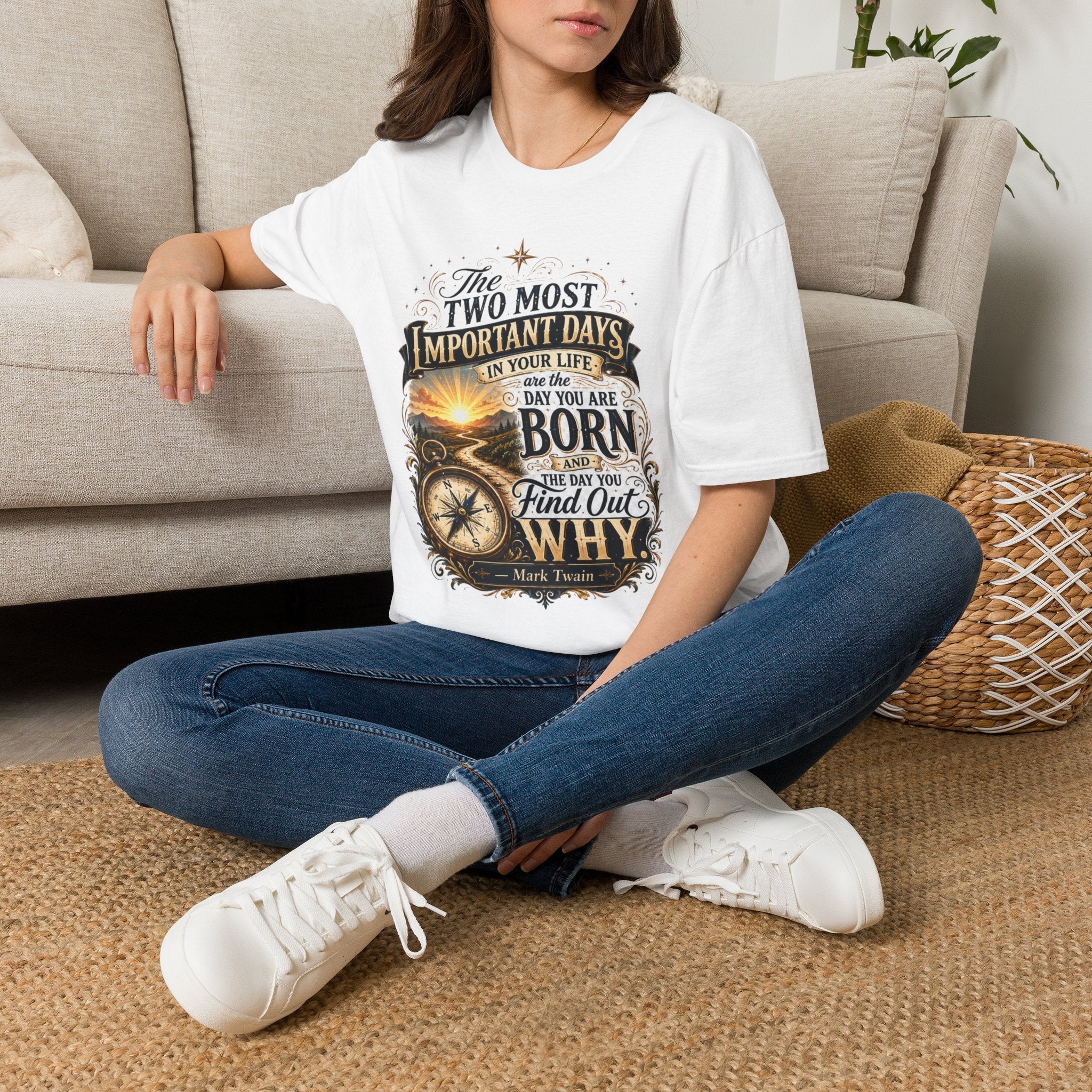 Two Most Important Days Mark Twain Unisex Softstyle T-Shirt