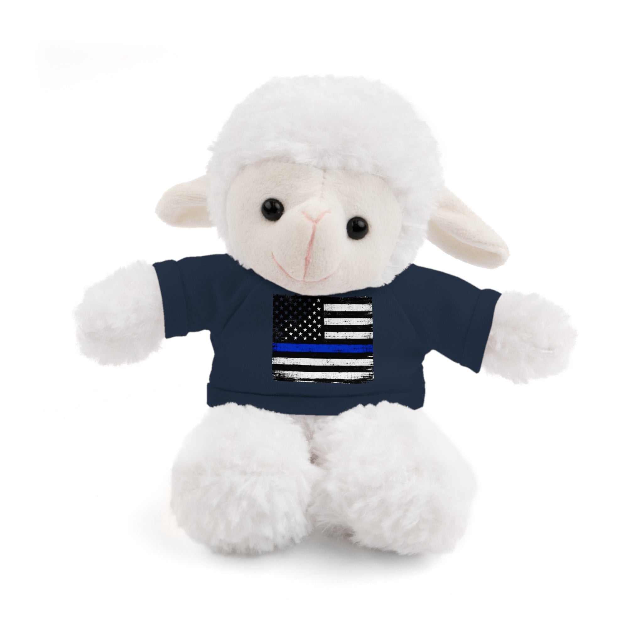 Kids Stuffed Animal with Thin Blue line flag Tee