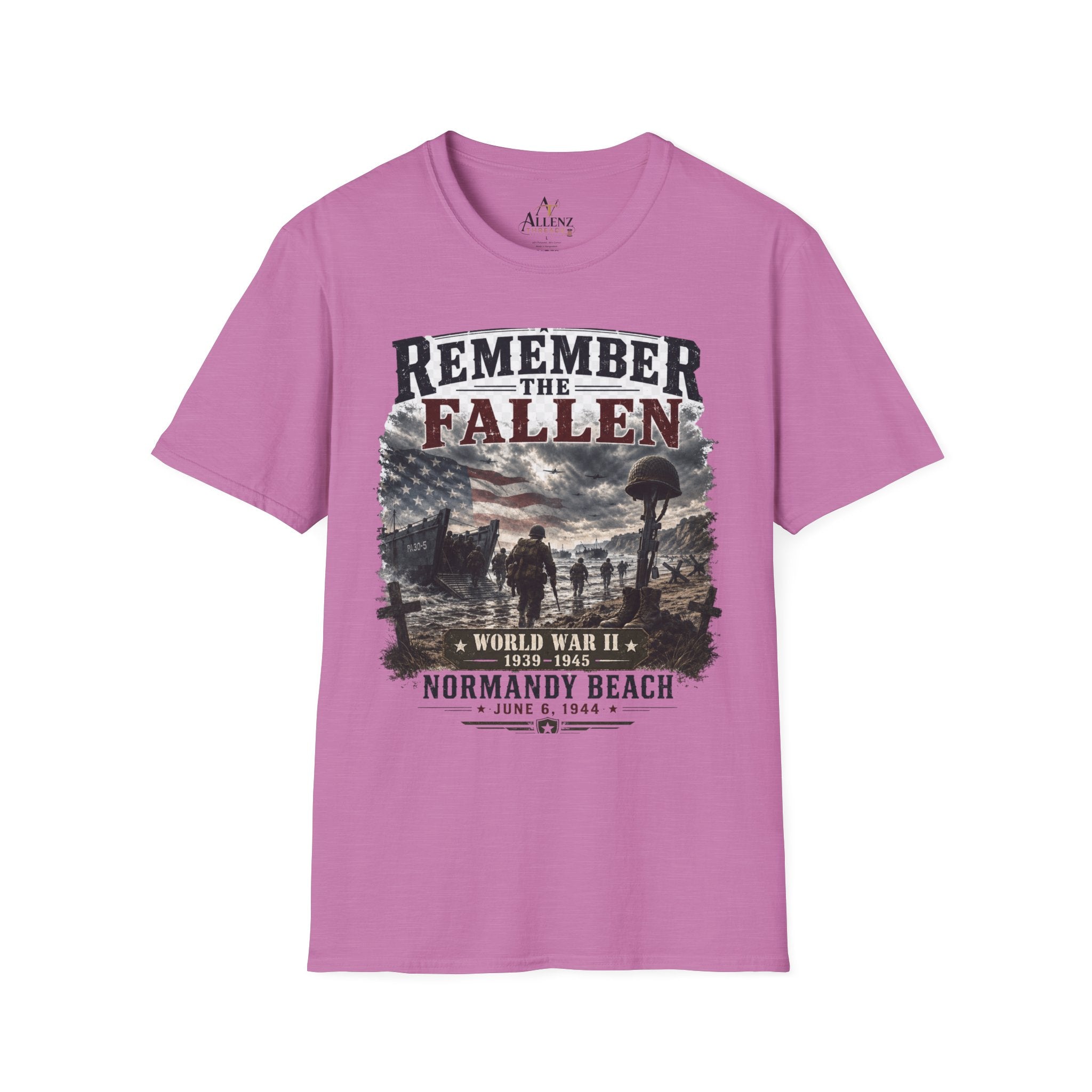 Remember the Fallen T-Shirt — Normandy Beach WWII Memorial Tee