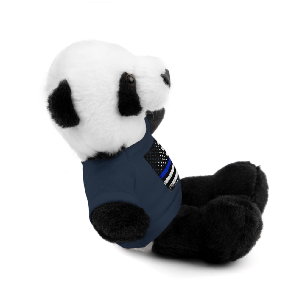 Kids Stuffed Animal with Thin Blue line flag Tee