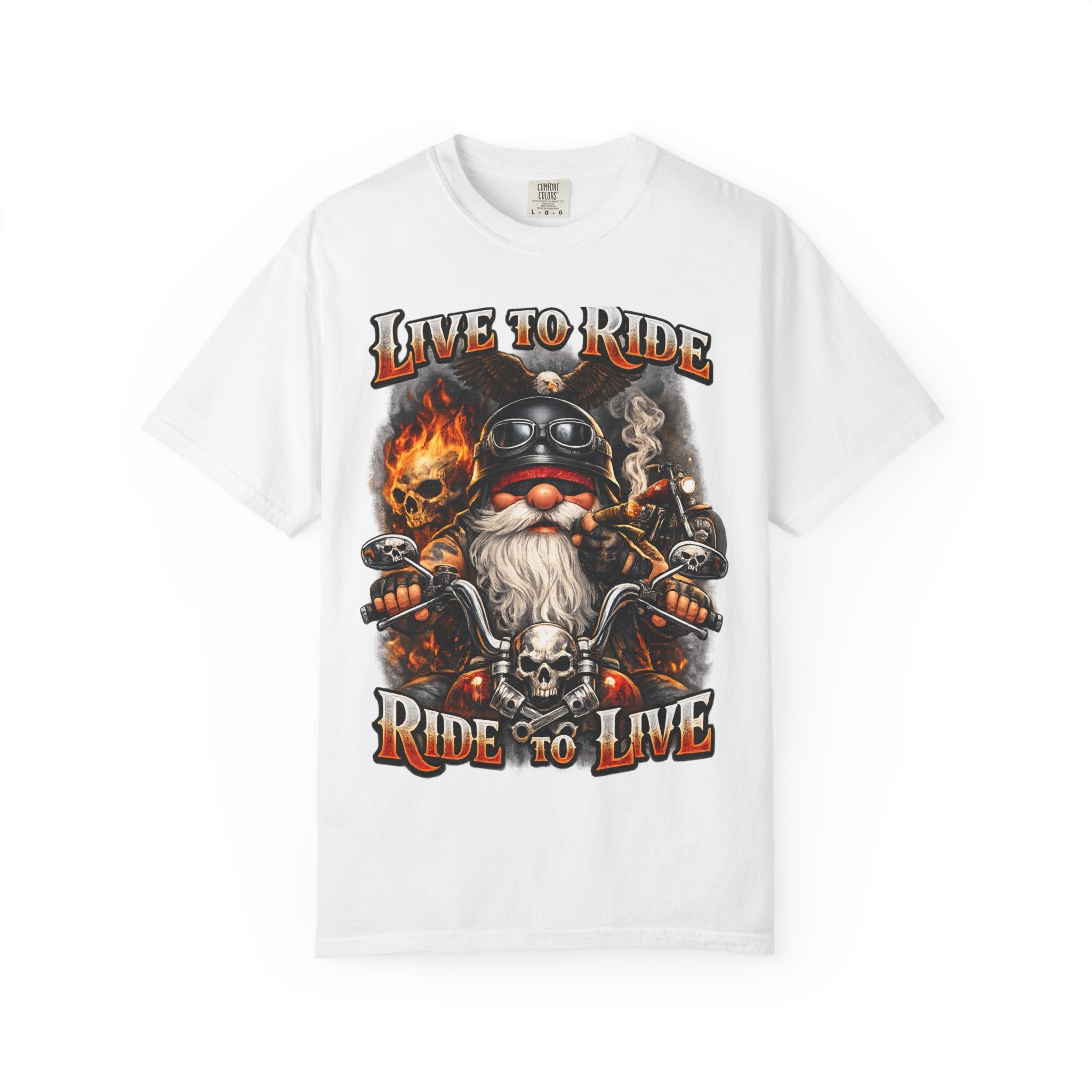 Ride to Live Motorcycle T-Shirt — "Live to Ride, Ride to Live" Graphic Tee