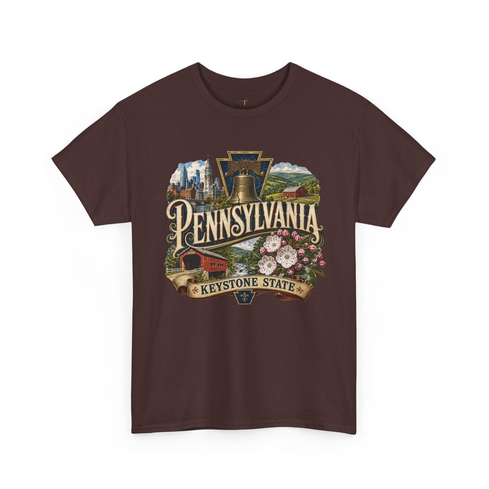 Unisex Heavy Cotton Tee🛎️ Pennsylvania – Pride of the Keystone State 🌄