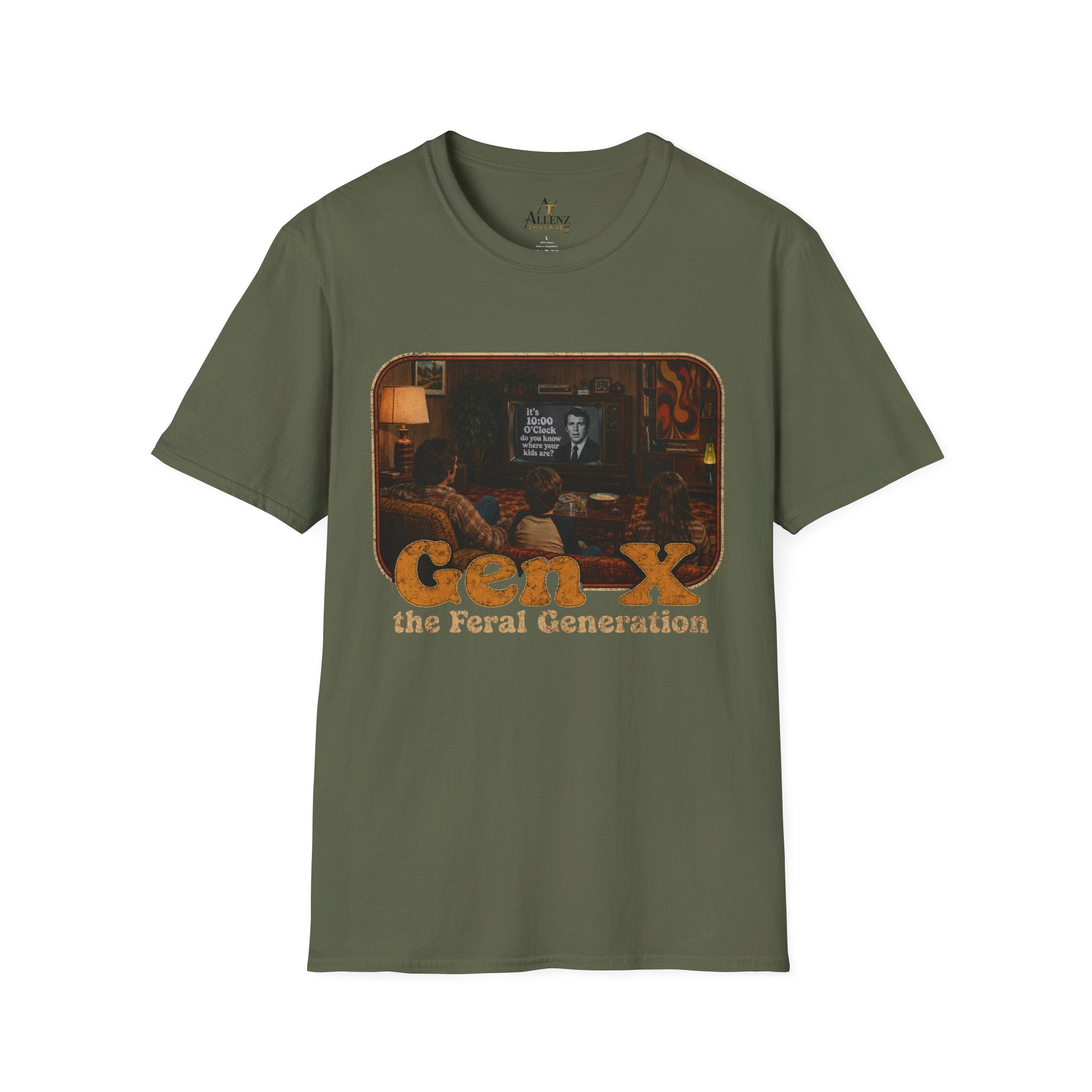 Gen X T-Shirt — "Gen X: The Feral Generation" Retro TV Nostalgia Tee