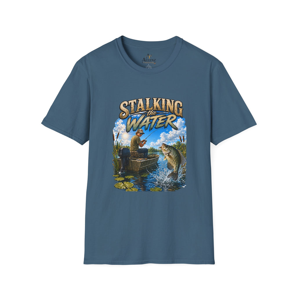 Stalking The Water Fishing Unisex Softstyle T-Shirt