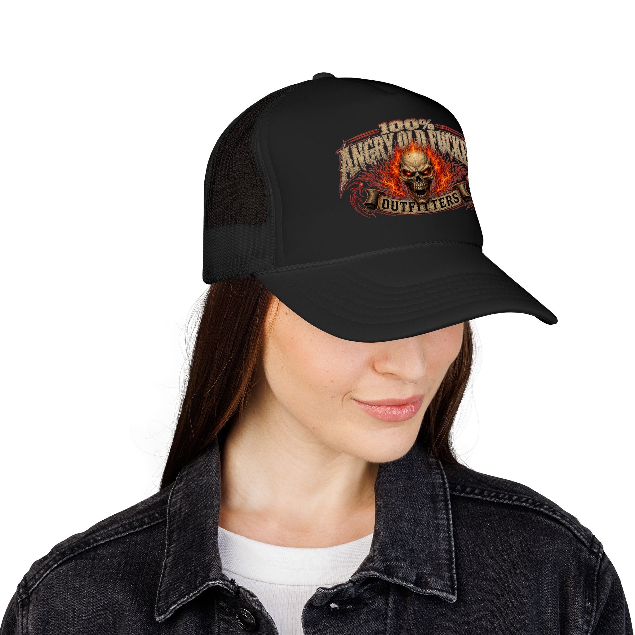 Foam Trucker Hat. 100% angry old man.