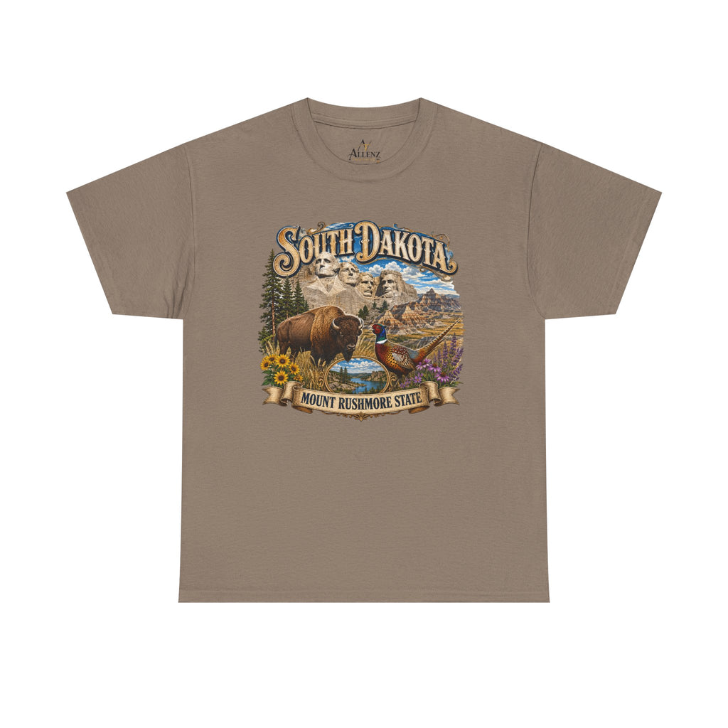 Unisex Heavy Cotton Tee South Dakota – Legendary Spirit of the Mount Rushmore State ⛰️