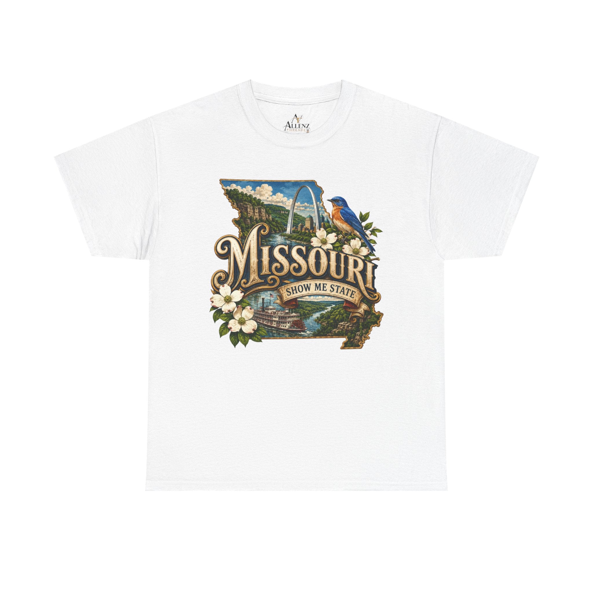 Unisex Heavy Cotton Tee🌊 Missouri – River Heritage and Heartland Beauty 🌊