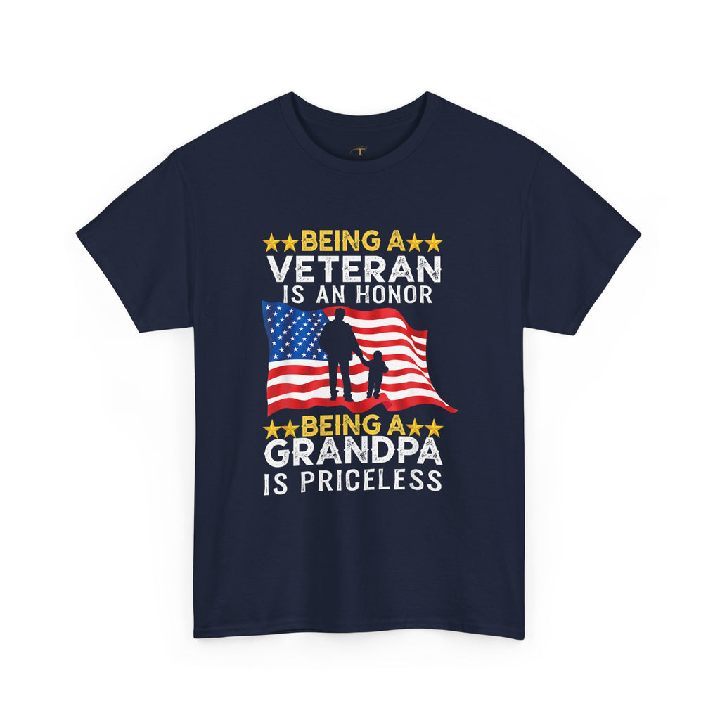 Unisex Heavy Cotton Tee Veteran Grandpa Patriotic