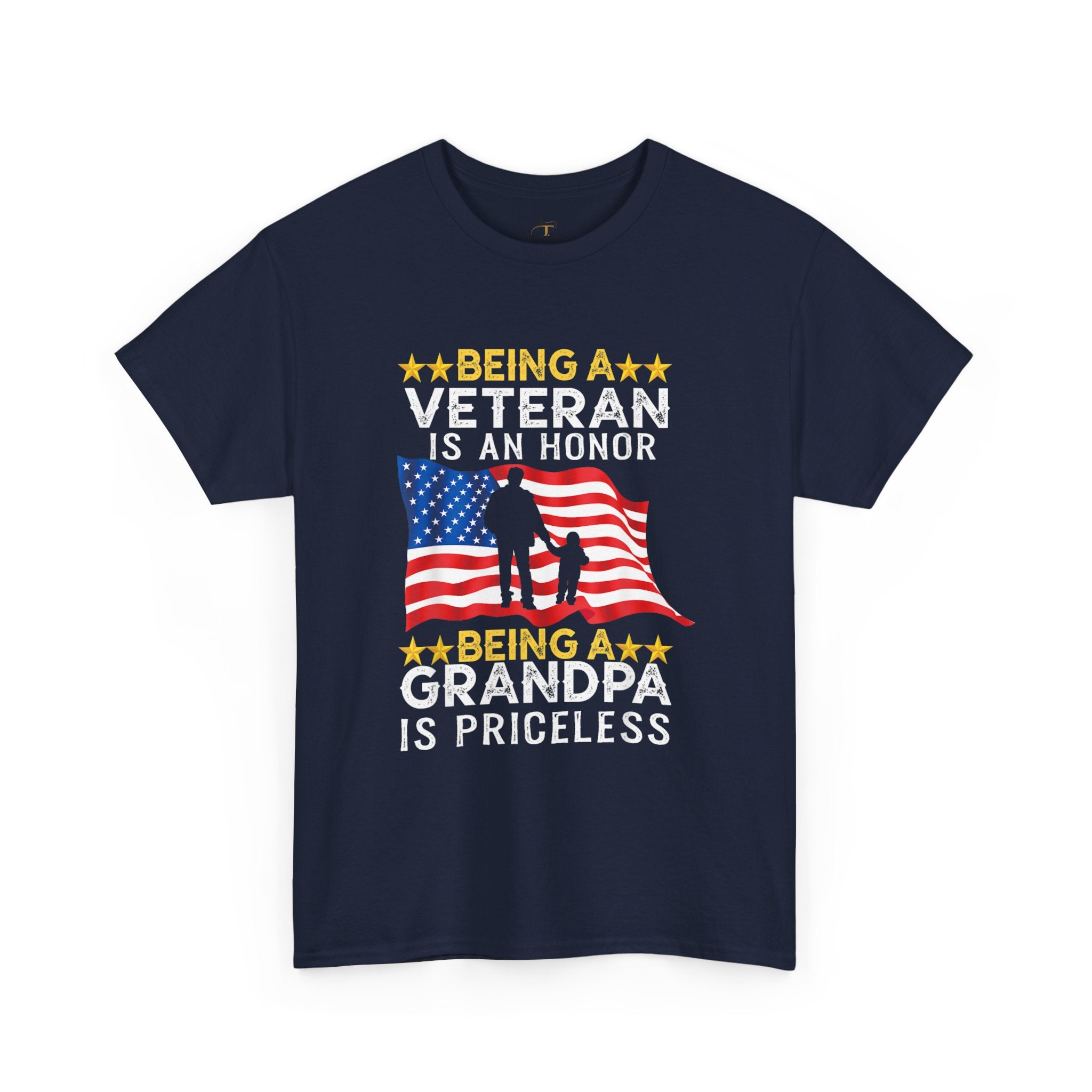 Unisex Heavy Cotton Tee Veteran Grandpa Patriotic