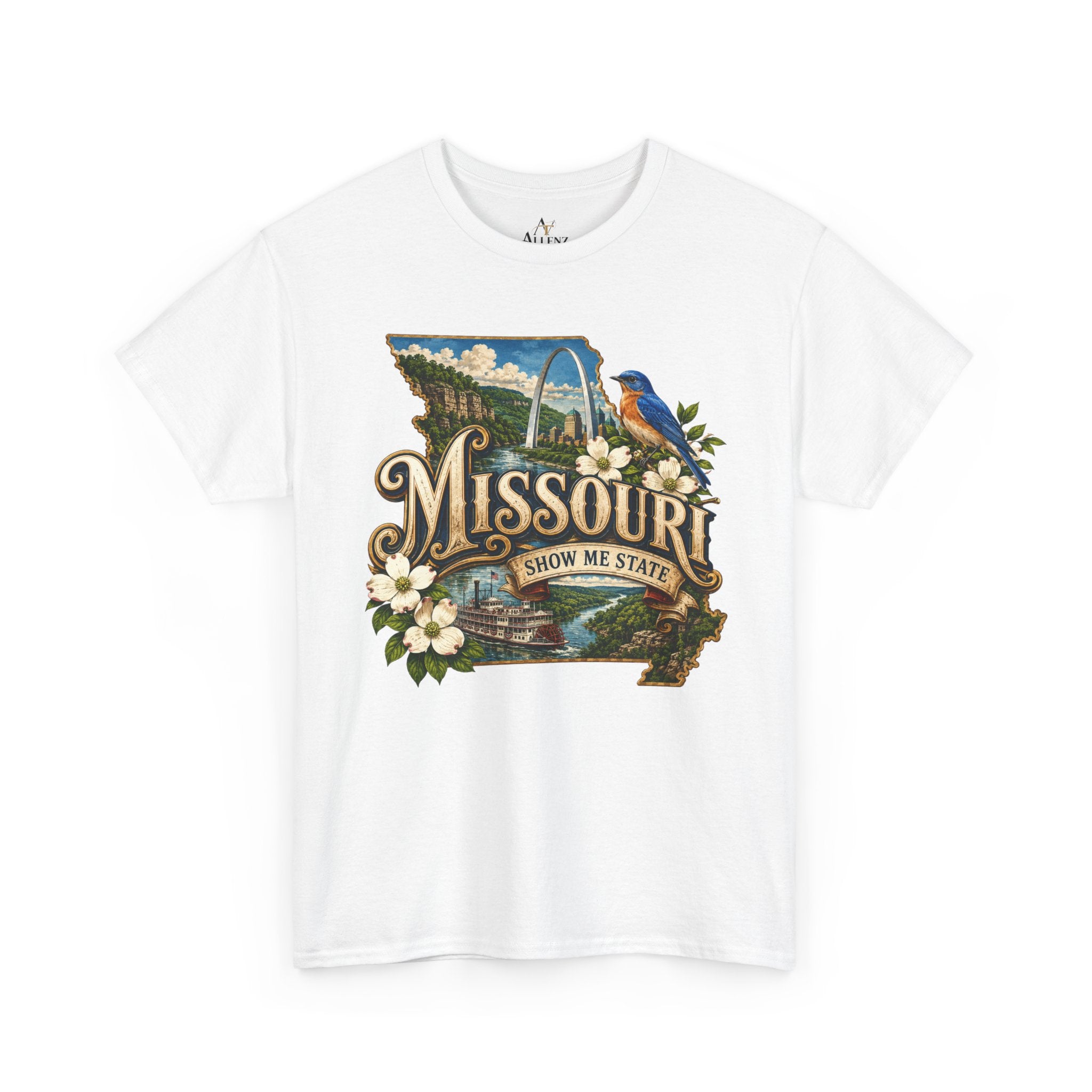 Unisex Heavy Cotton Tee🌊 Missouri – River Heritage and Heartland Beauty 🌊