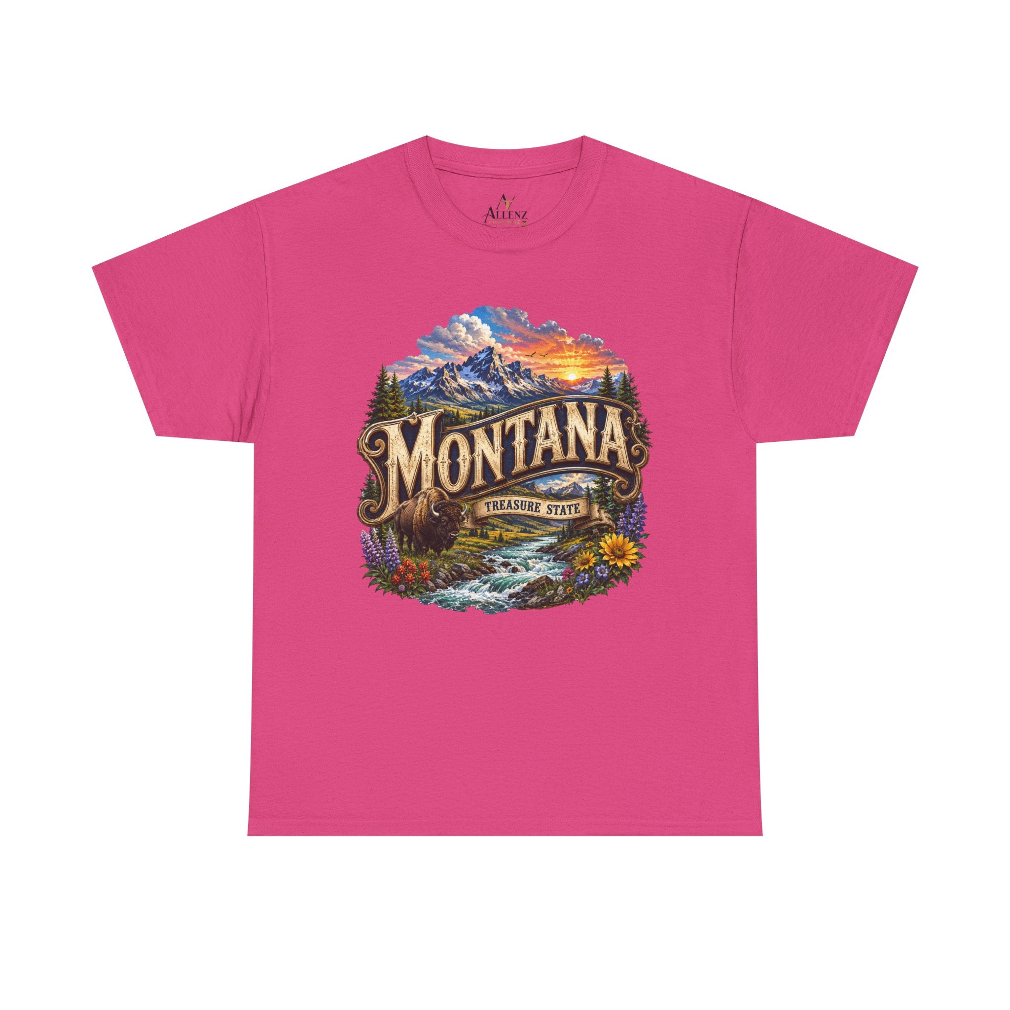 Unisex Heavy Cotton Tee🏔️ Montana – Big Sky Beauty and Wild Frontier Spirit 🏔️