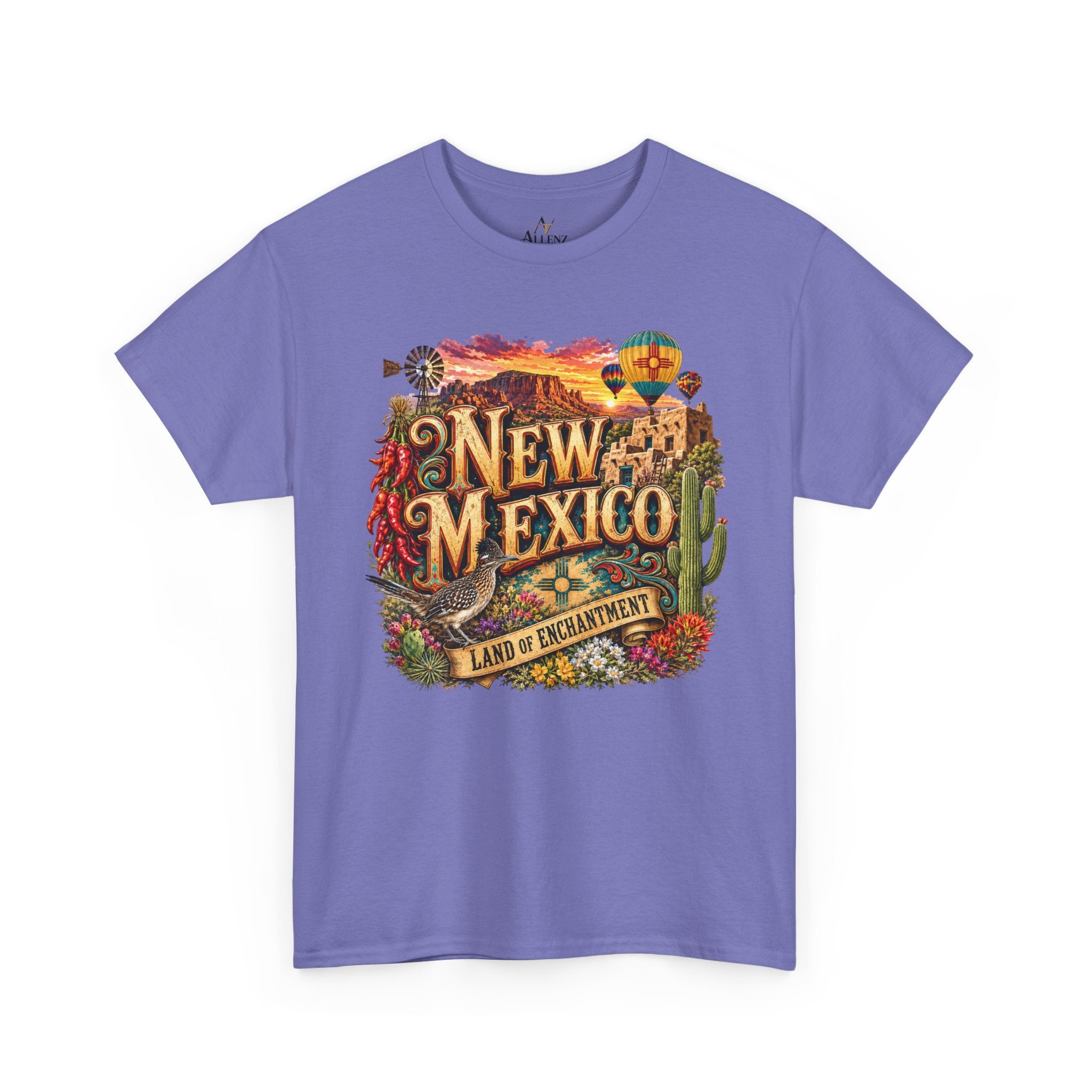 Unisex Heavy Cotton Tee🌵 New Mexico – Land of Enchantment Desert Spirit 🌄🎈