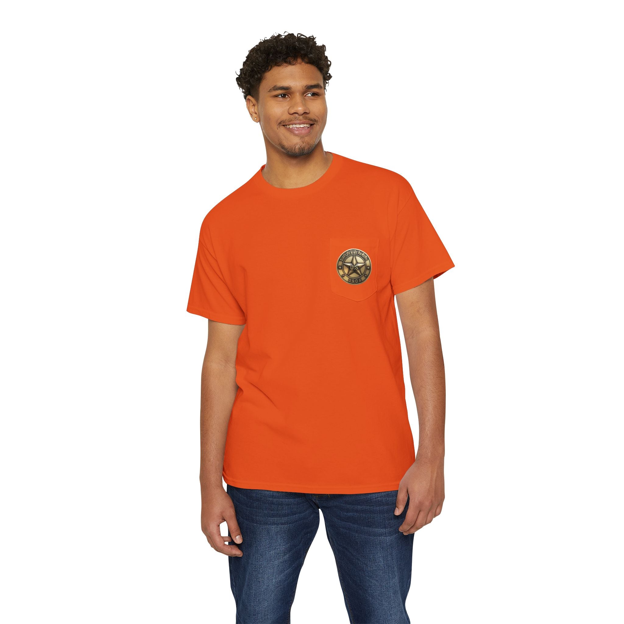 True Texan Badge Unisex Heavy Cotton Pocket Tee