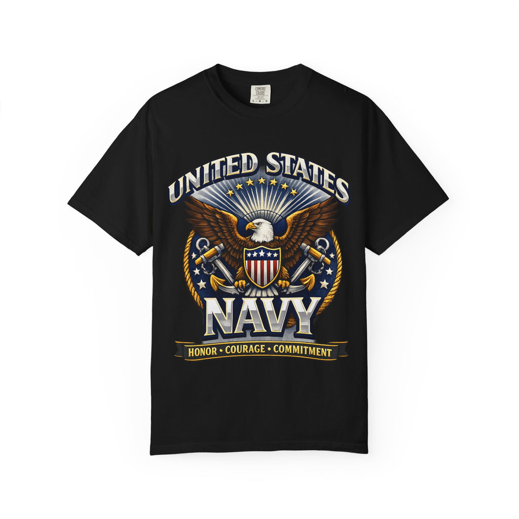 United States Navy Eagle Graphic T-Shirt — Honor Courage Commitment