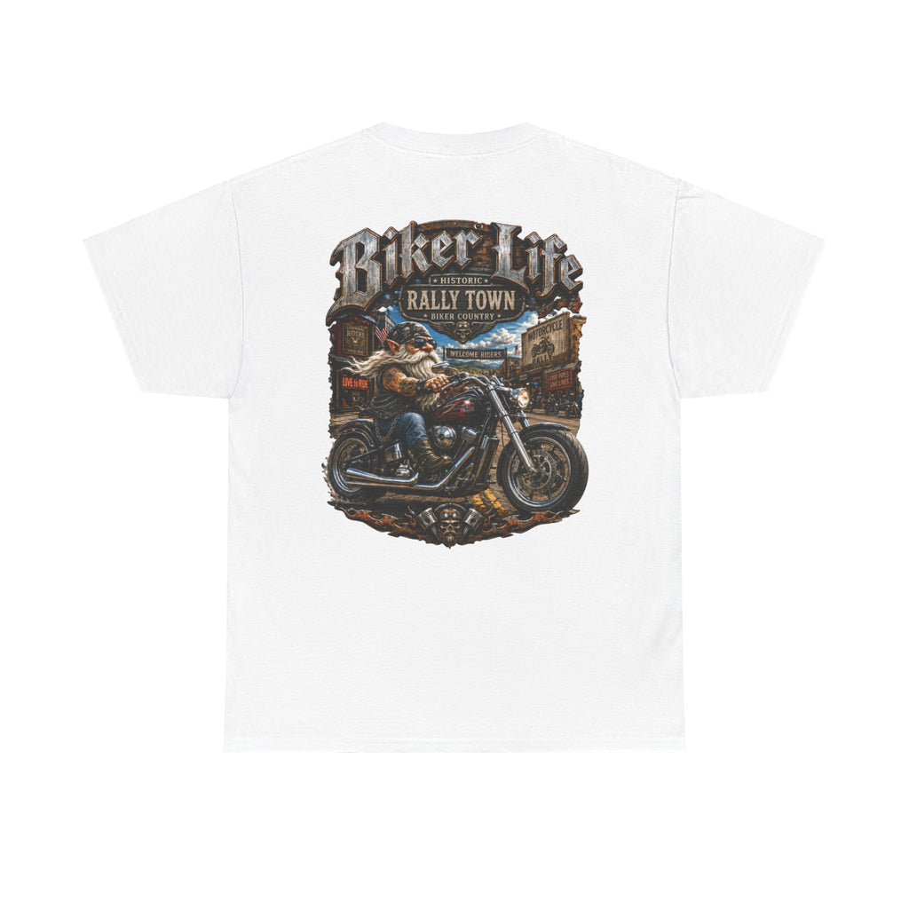 Gnome Biker Life Unisex Heavy Cotton Tee