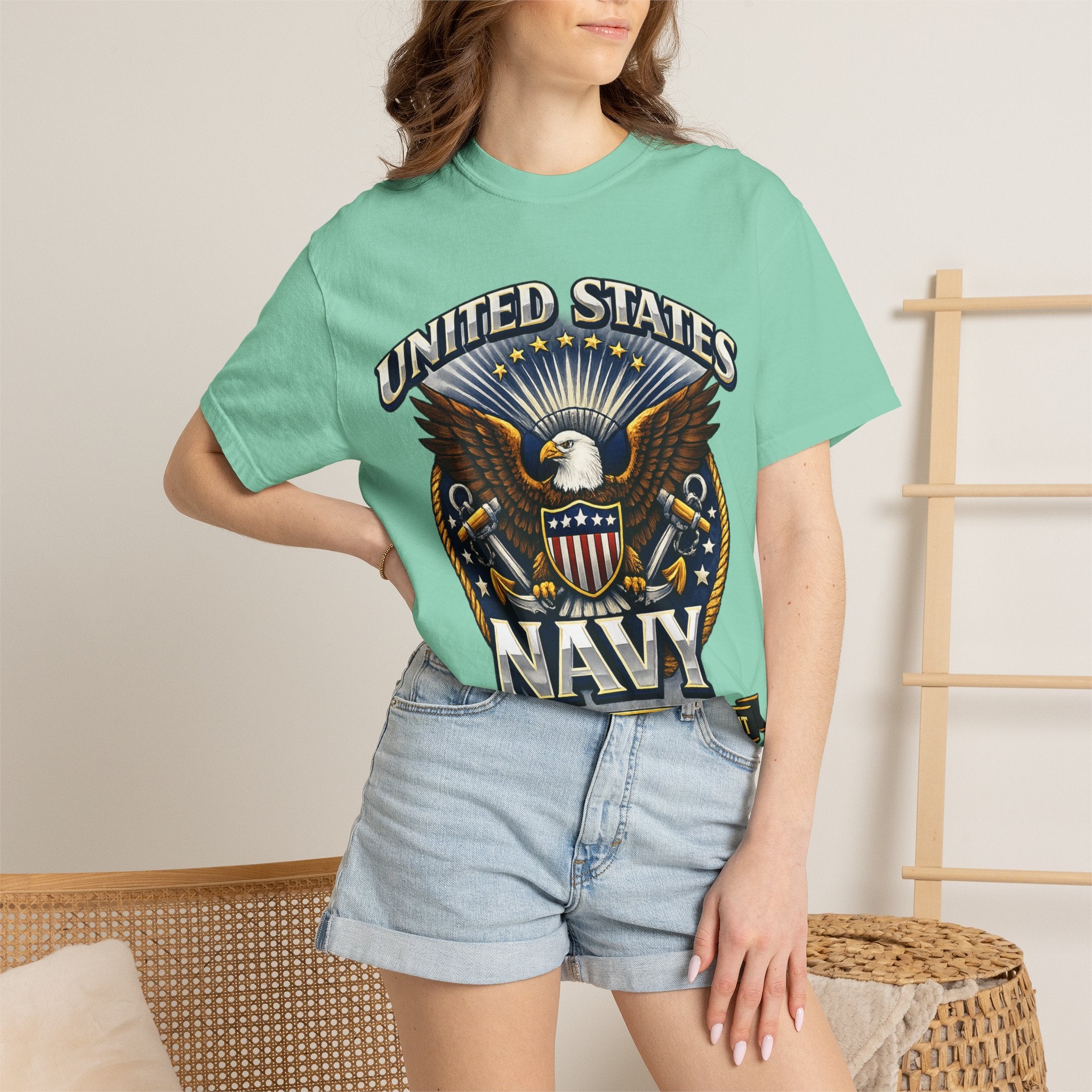United States Navy Eagle Graphic T-Shirt — Honor Courage Commitment