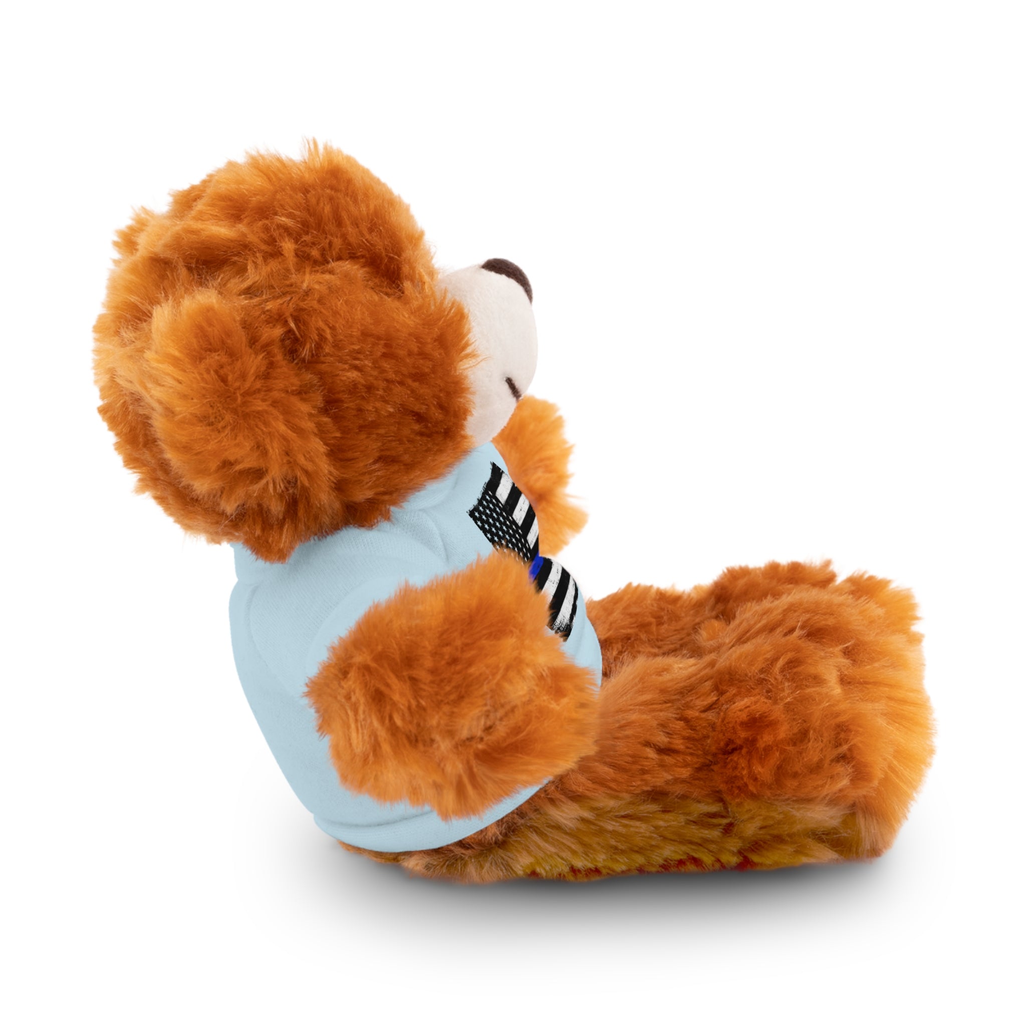 Kids Stuffed Animal with Thin Blue line flag Tee