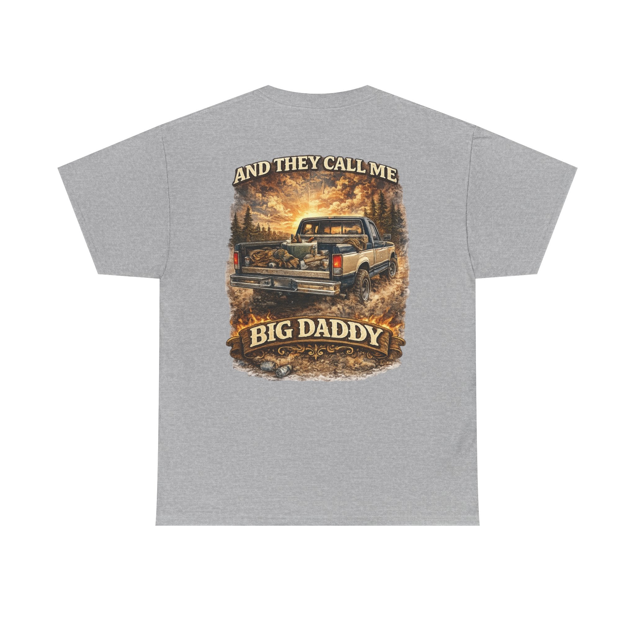 Unisex Heavy Cotton Tee 🚙🔥  And They Call Me BIG DADDY – Retro Truck T-Shirt Design 🔥🚙