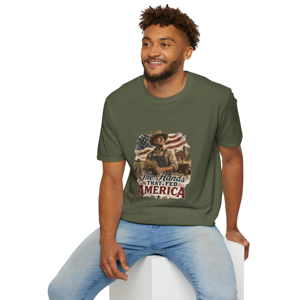 The Hands that fed America Unisex Softstyle T-Shirt