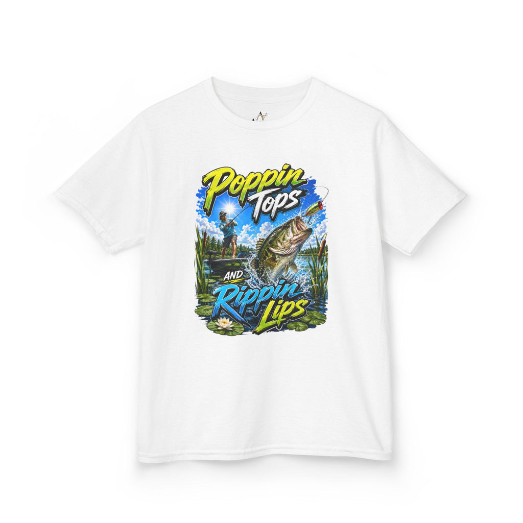 Poppin Tops Fishing Kids Heavy Cotton™ Tee