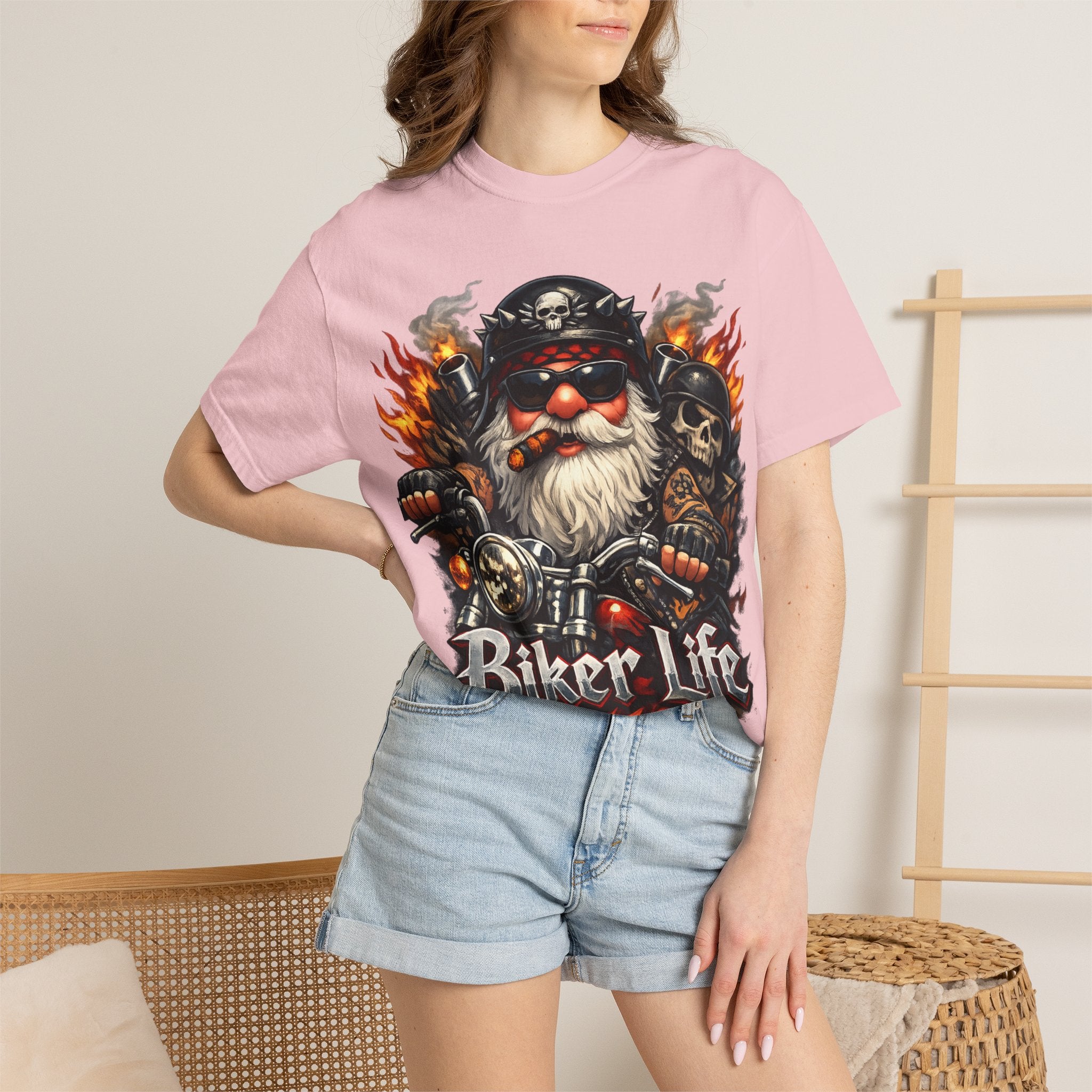 Biker Life T-Shirt — Vintage Gnome Motorcycle Graphic Tee