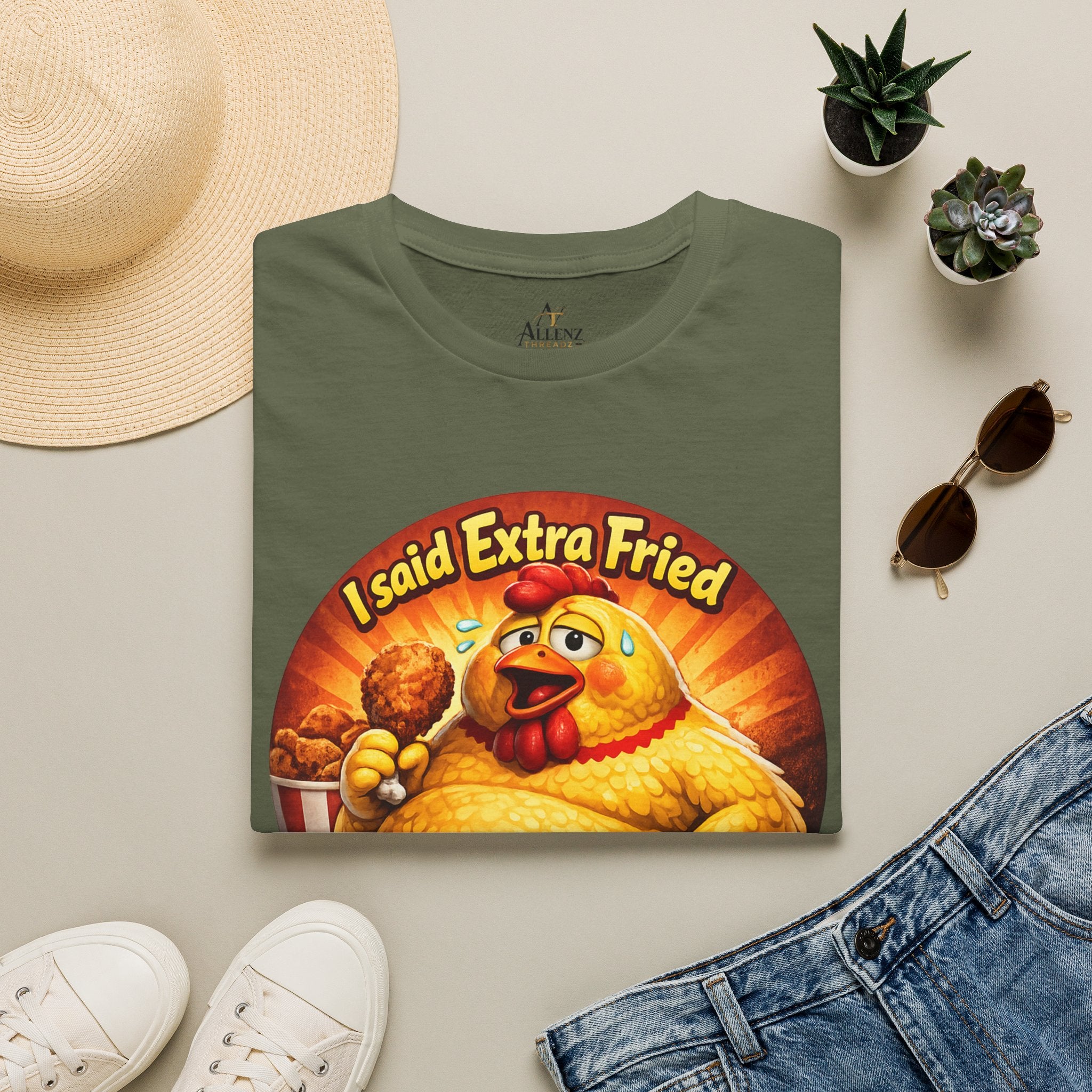🍗 “I Said Extra Fried, Not Exercise!” 🍗
