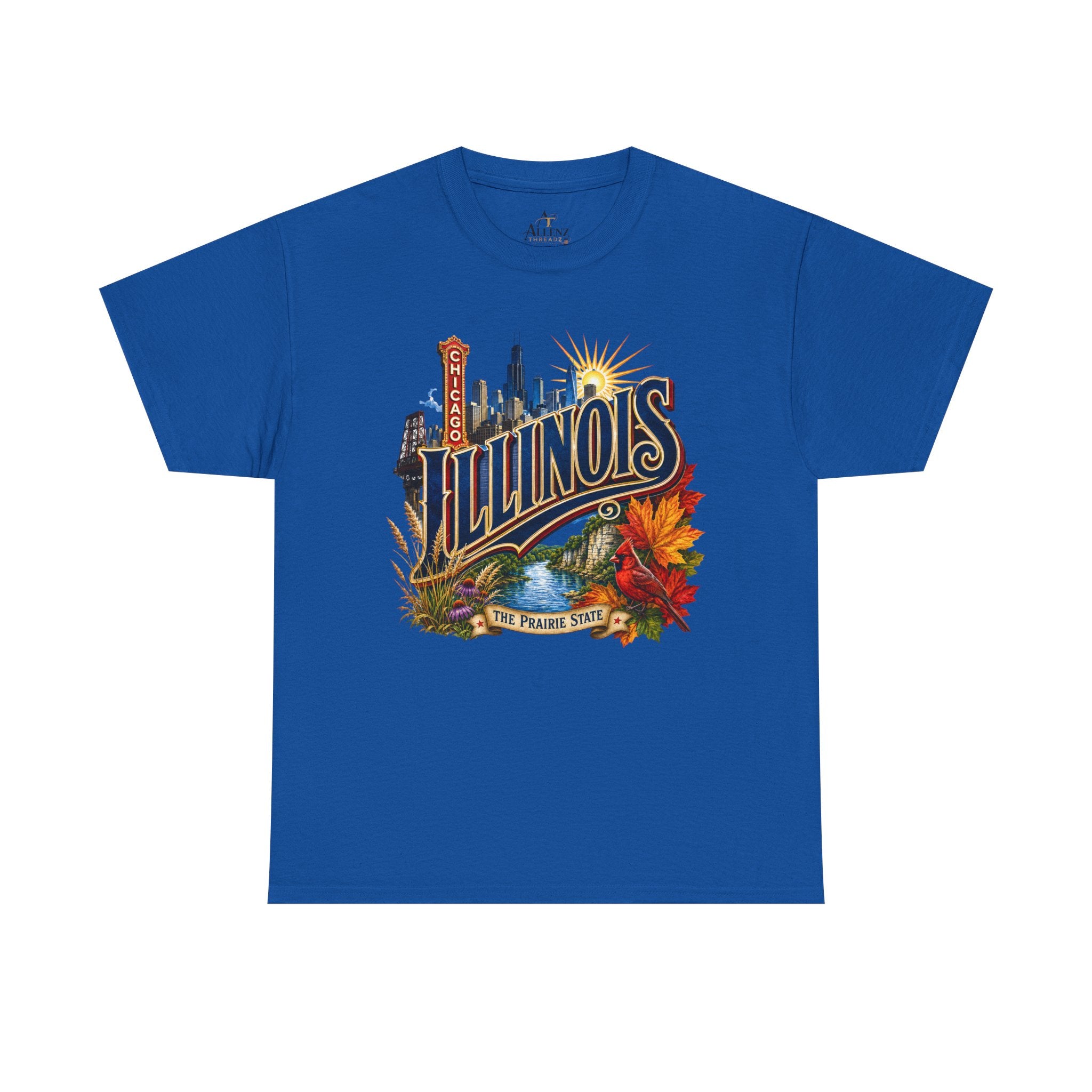 Unisex Heavy Cotton Tee 🌆 Illinois – Big City Energy and Prairie State Pride 🌆
