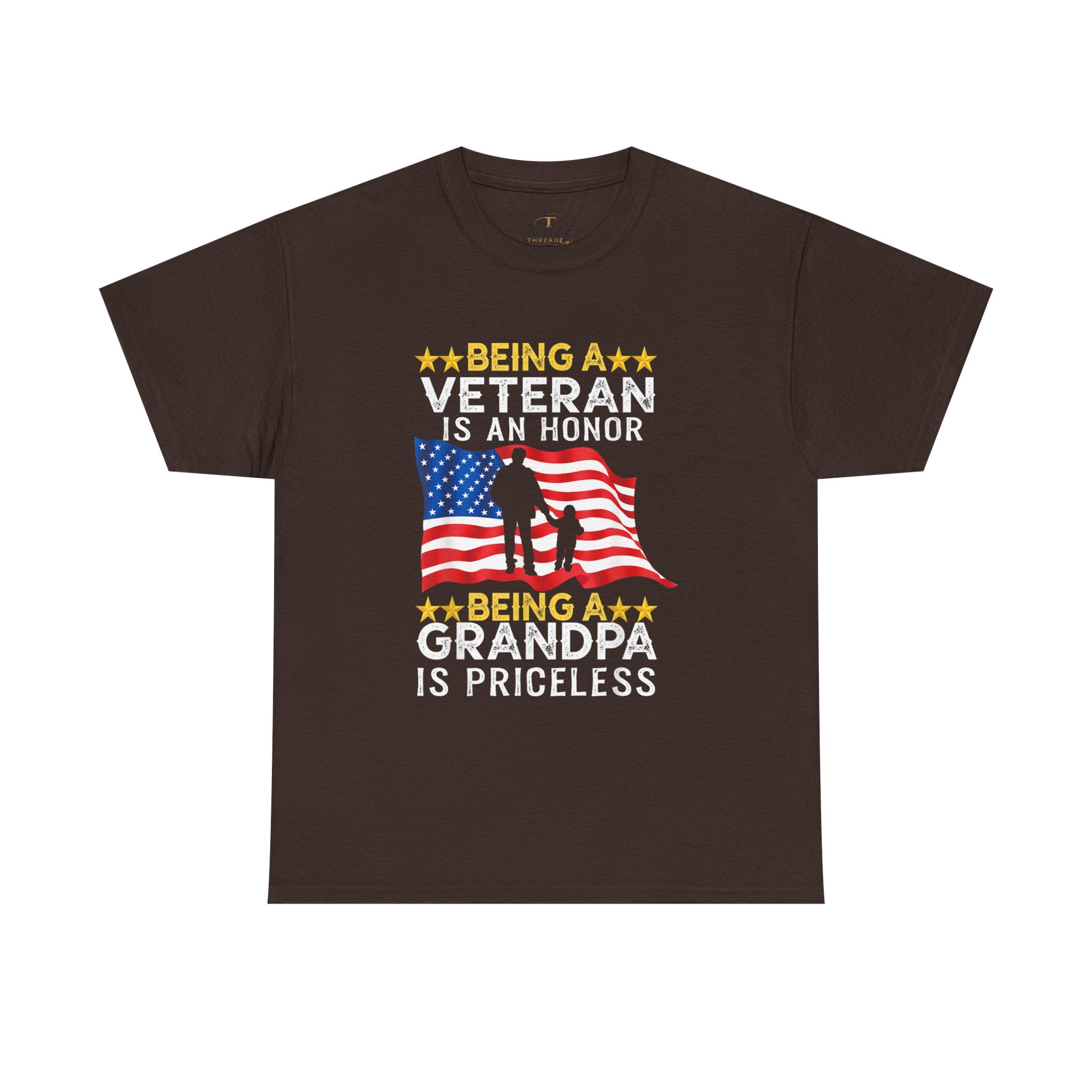 Unisex Heavy Cotton Tee Veteran Grandpa Patriotic