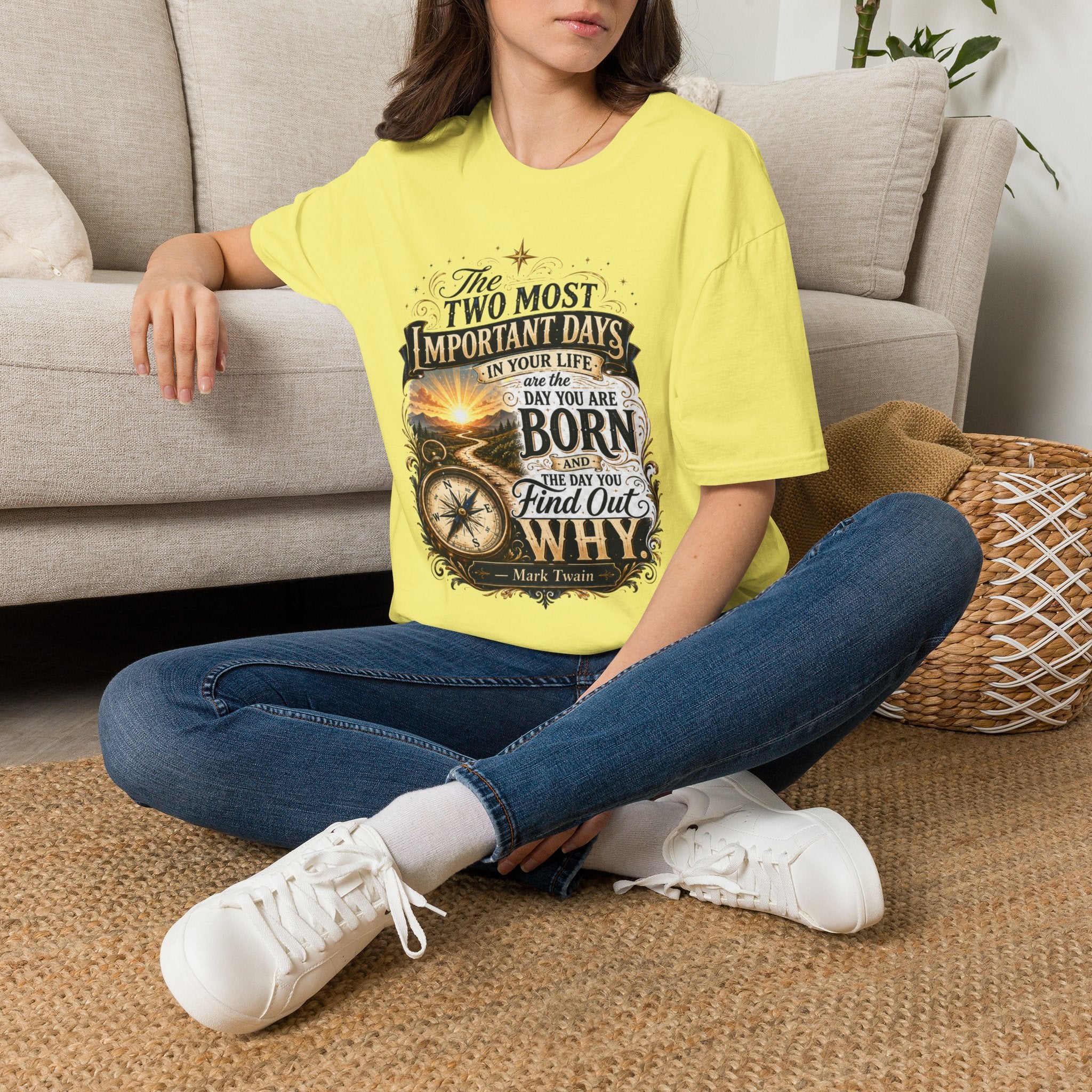 Two Most Important Days Mark Twain Unisex Softstyle T-Shirt