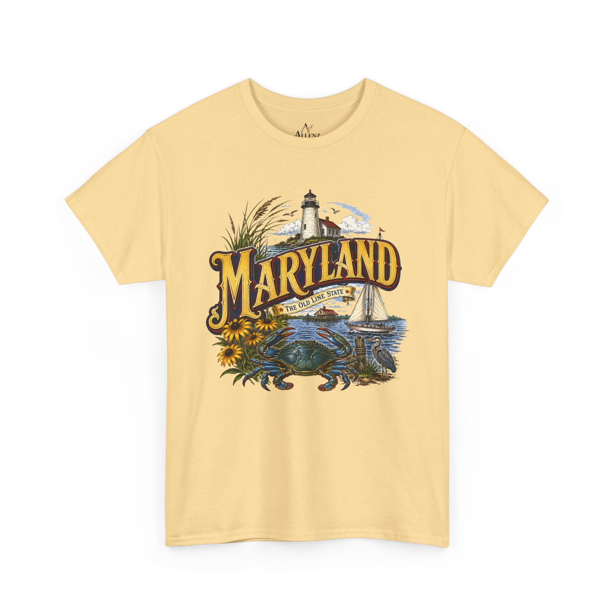 Unisex Heavy Cotton Tee🦀 Maryland – Coastal Pride and Chesapeake Charm 🦀