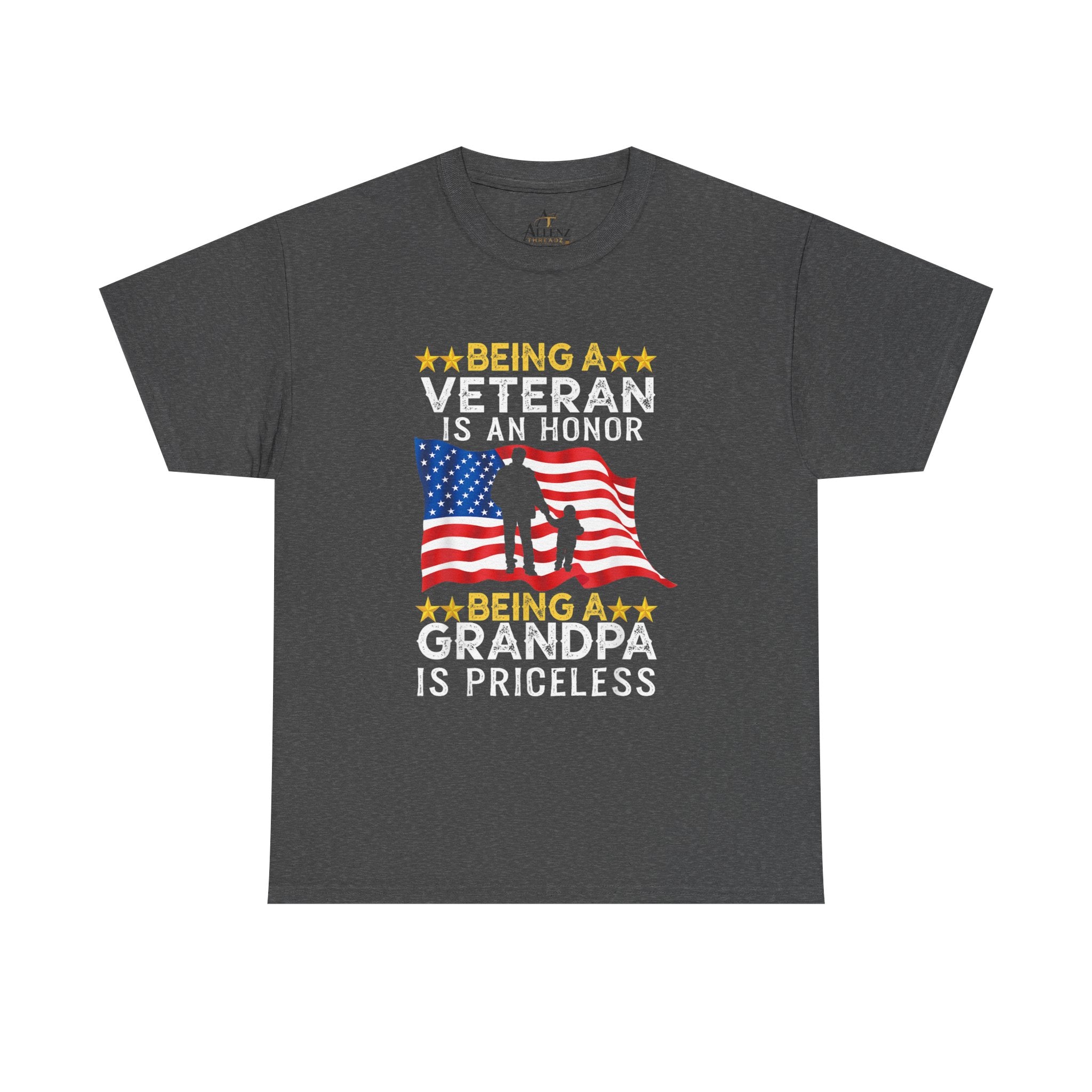 Unisex Heavy Cotton Tee Veteran Grandpa Patriotic