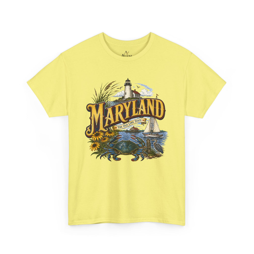Unisex Heavy Cotton Tee🦀 Maryland – Coastal Pride and Chesapeake Charm 🦀