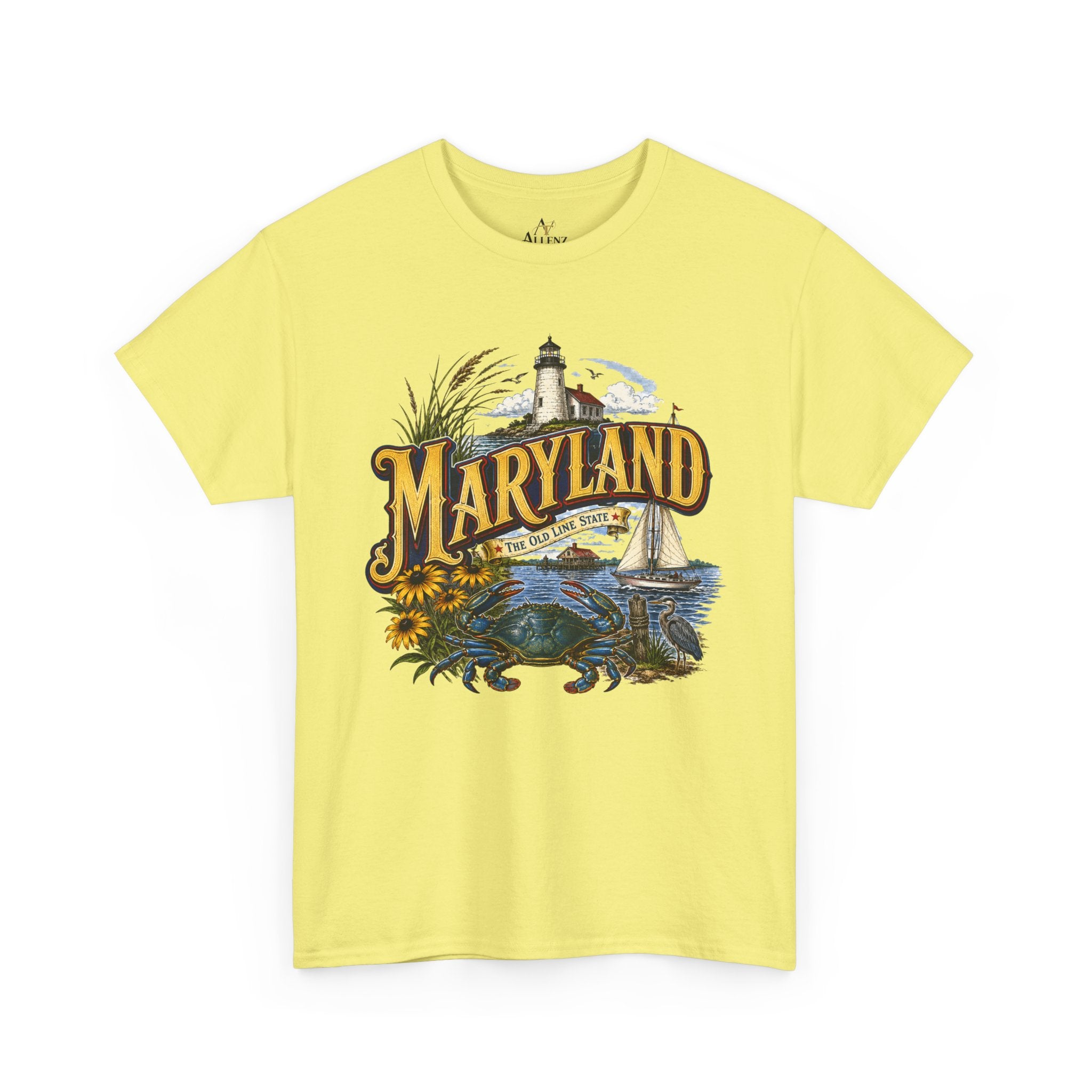 Unisex Heavy Cotton Tee🦀 Maryland – Coastal Pride and Chesapeake Charm 🦀