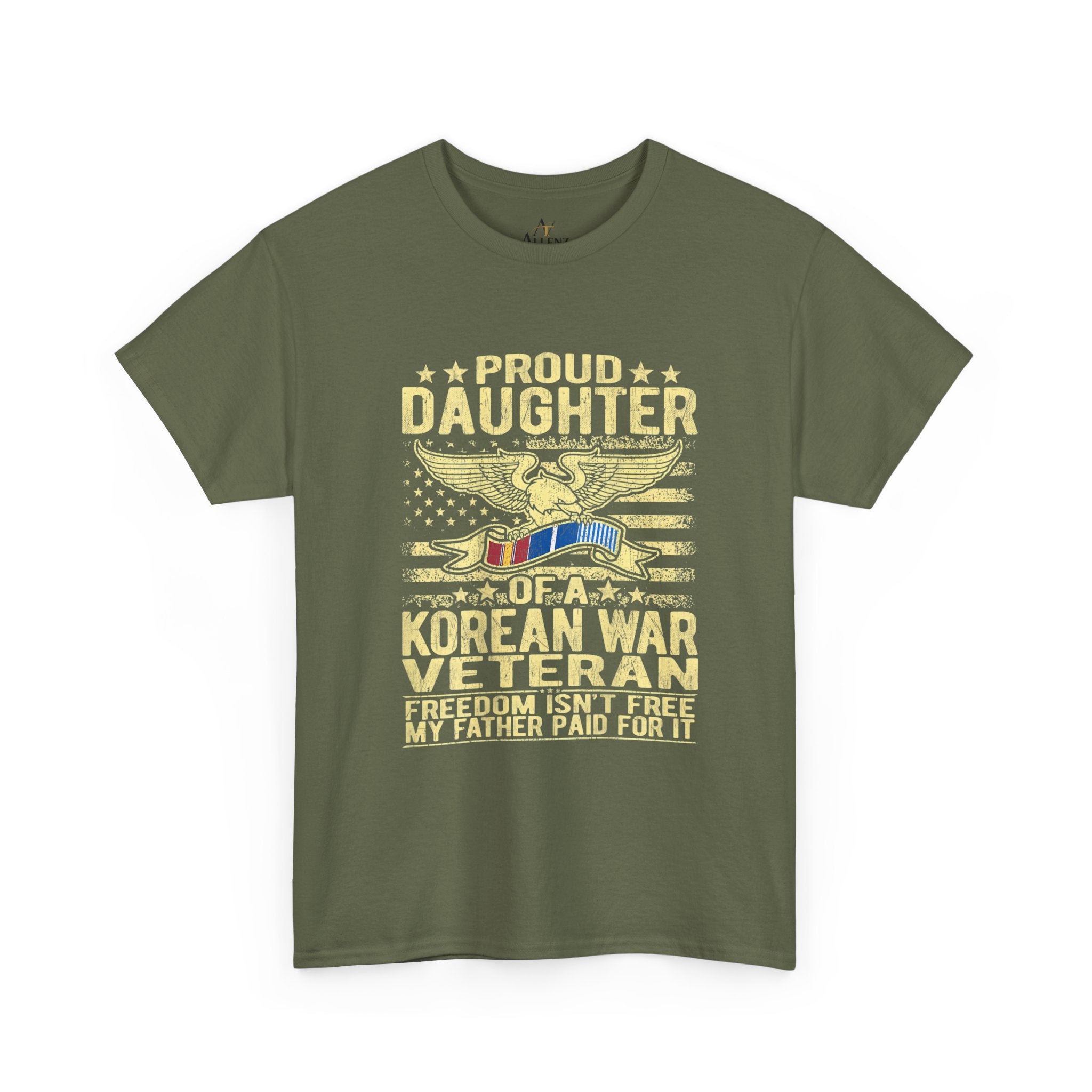 Unisex Heavy Cotton Tee Proud Daughter of a Korean War Veteran
