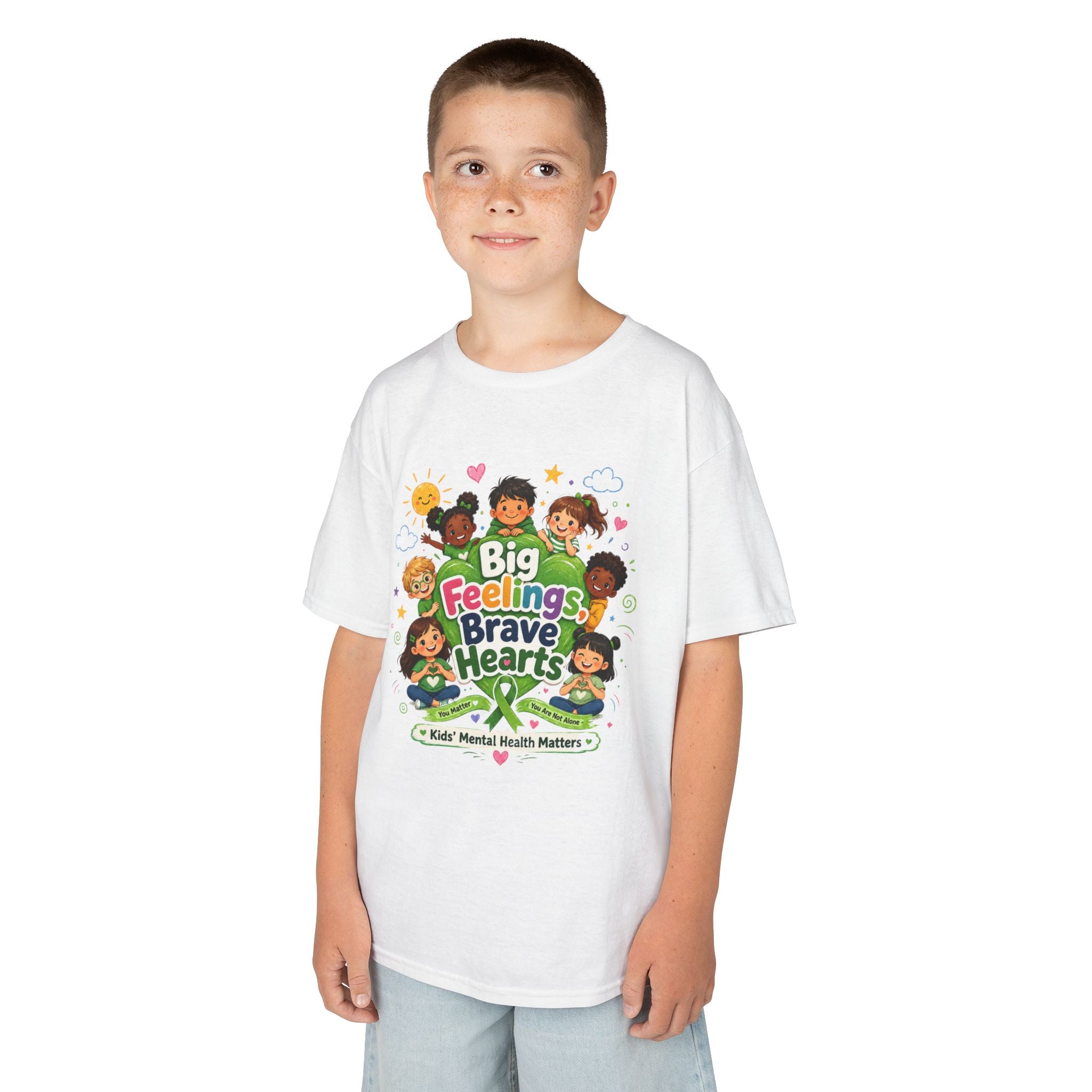Brave Hearts Mental Health Kids Heavy Cotton™ Tee