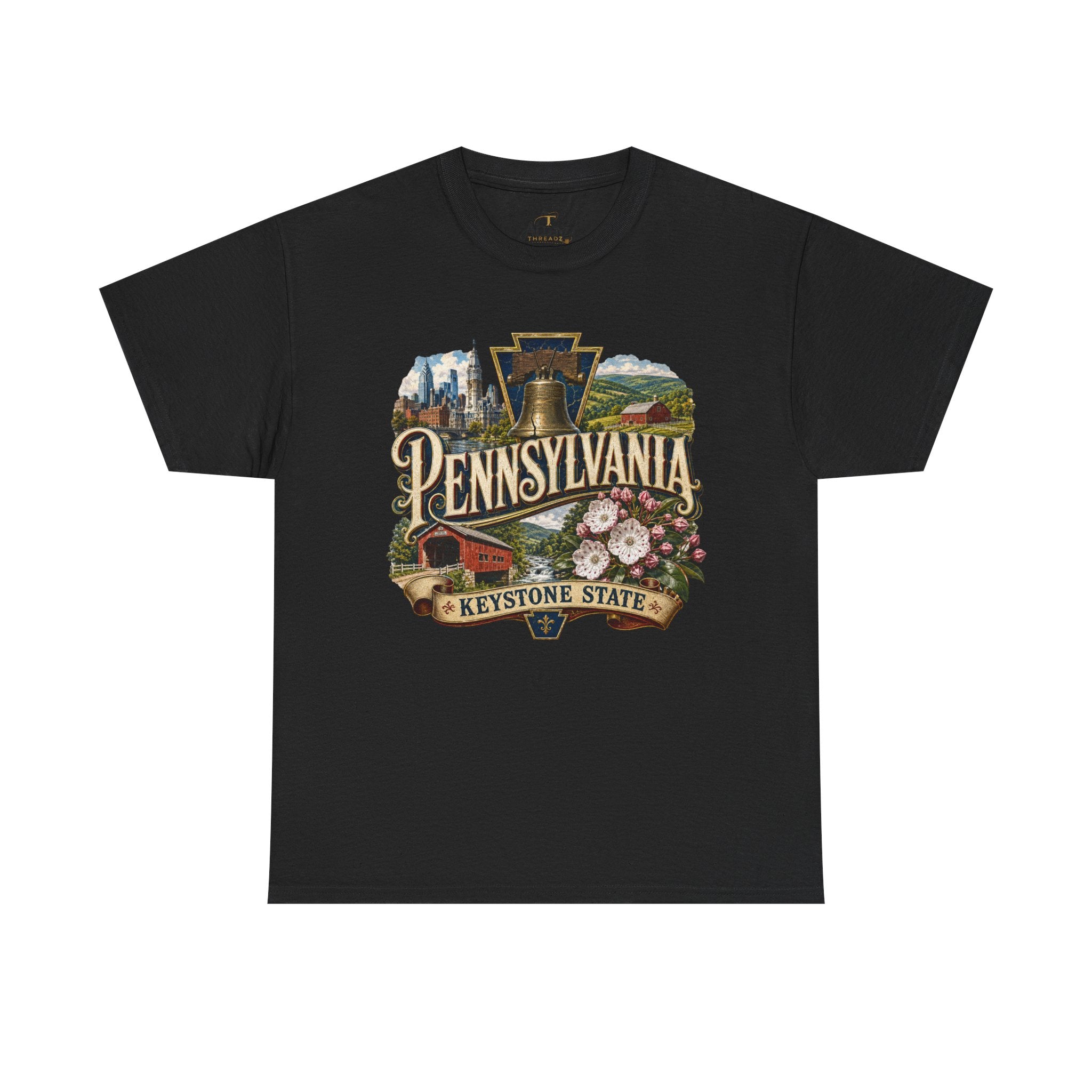 Unisex Heavy Cotton Tee🛎️ Pennsylvania – Pride of the Keystone State 🌄