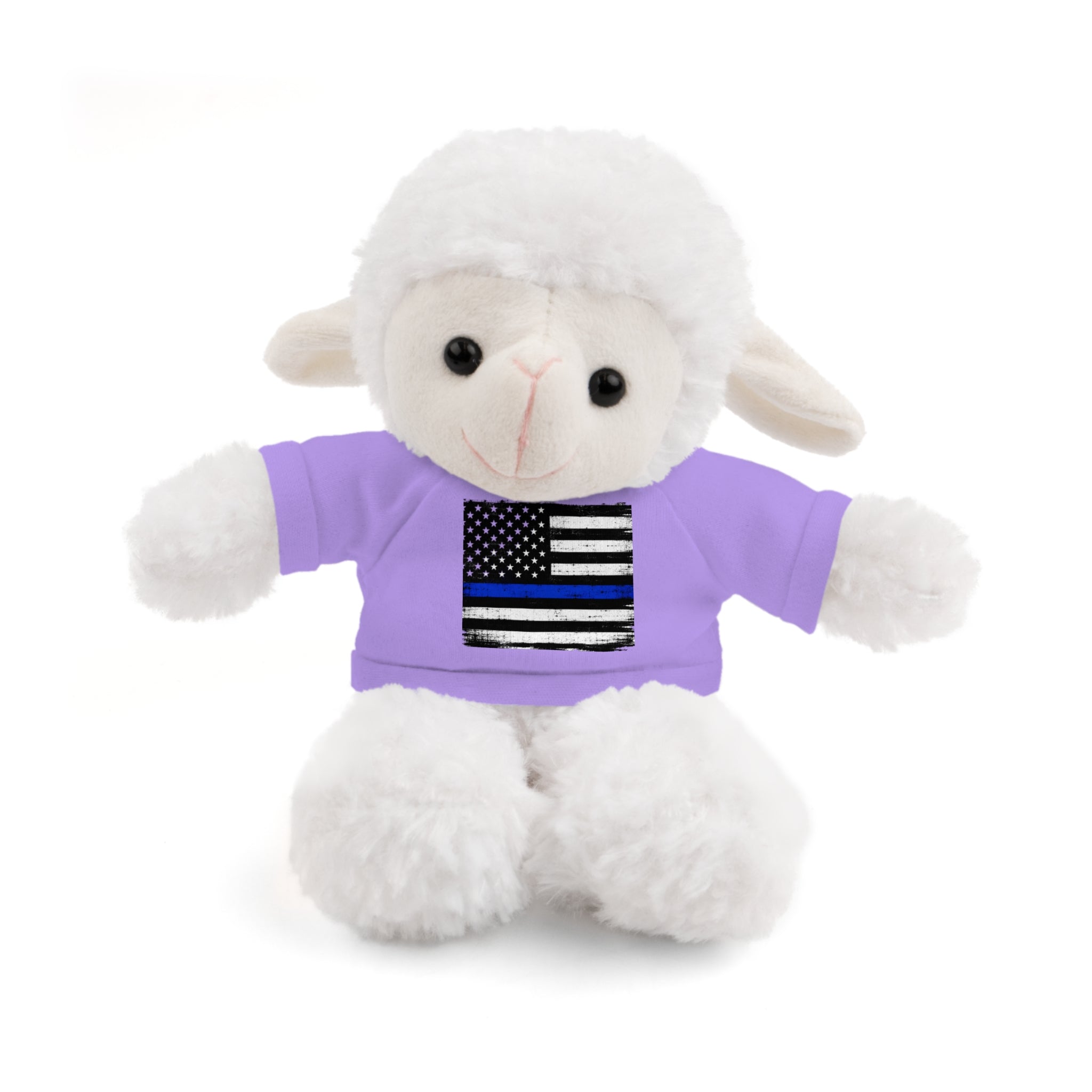 Kids Stuffed Animal with Thin Blue line flag Tee