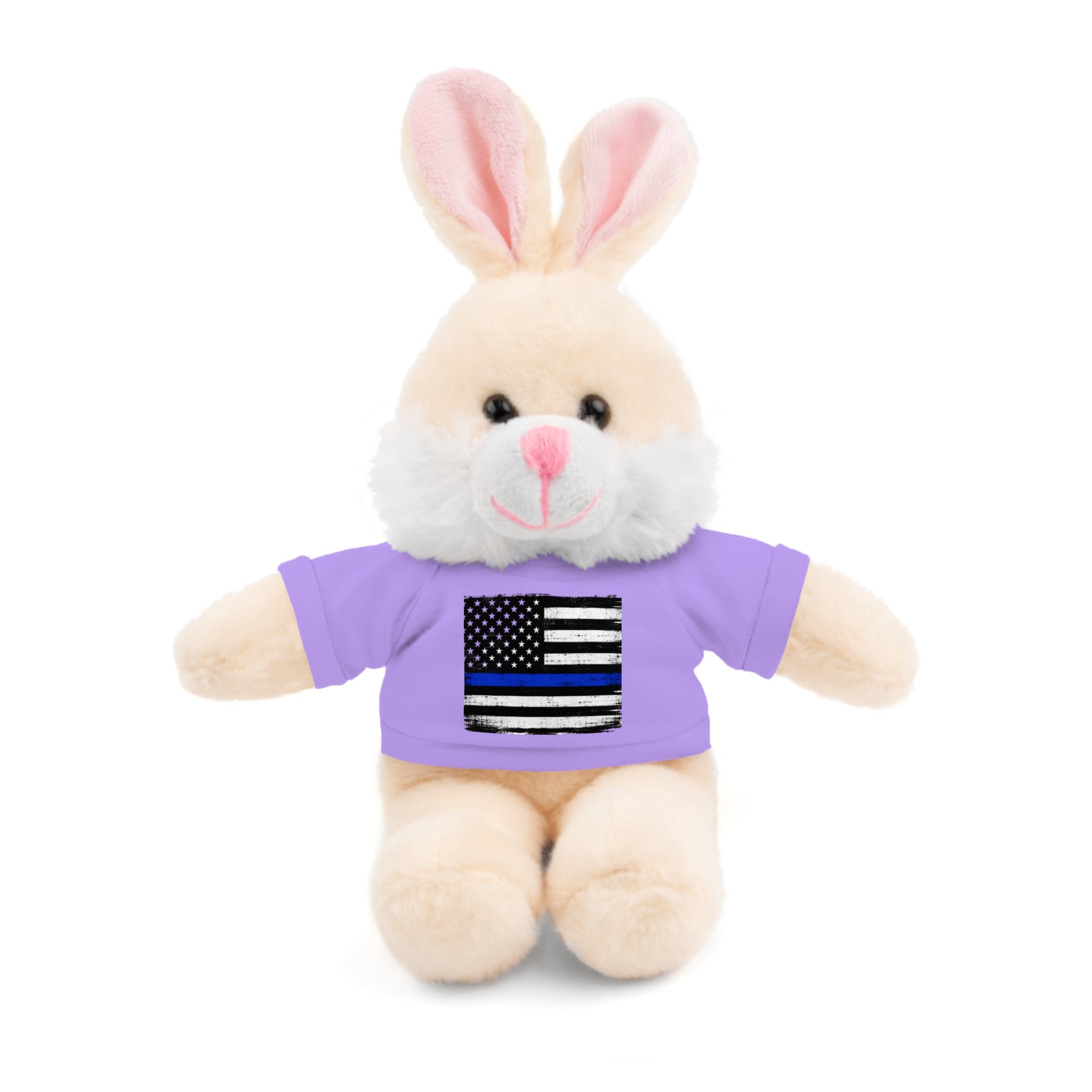 Kids Stuffed Animal with Thin Blue line flag Tee