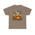Unisex Heavy Cotton Tee 🌻 Kansas – Wide Open Skies and Heartland Heritage 🌻