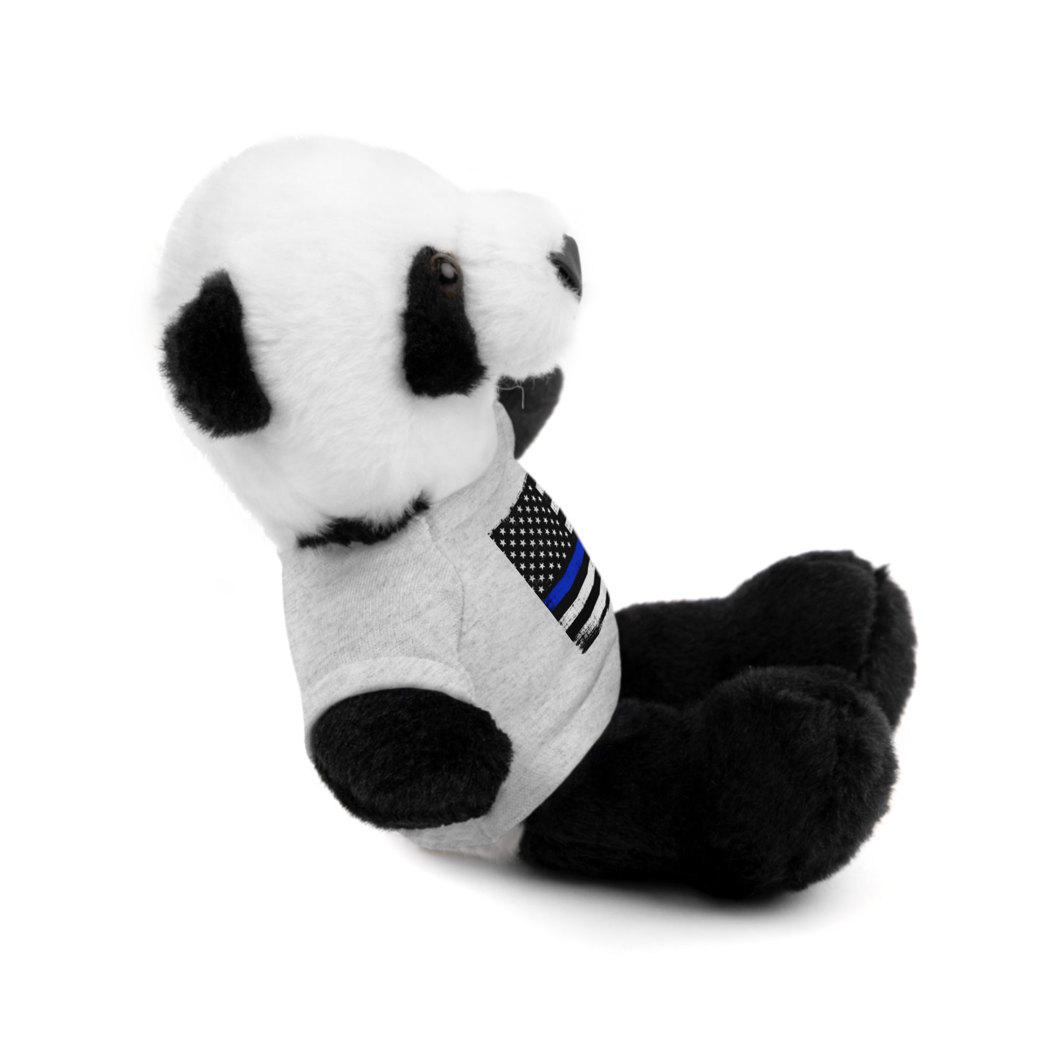 Kids Stuffed Animal with Thin Blue line flag Tee