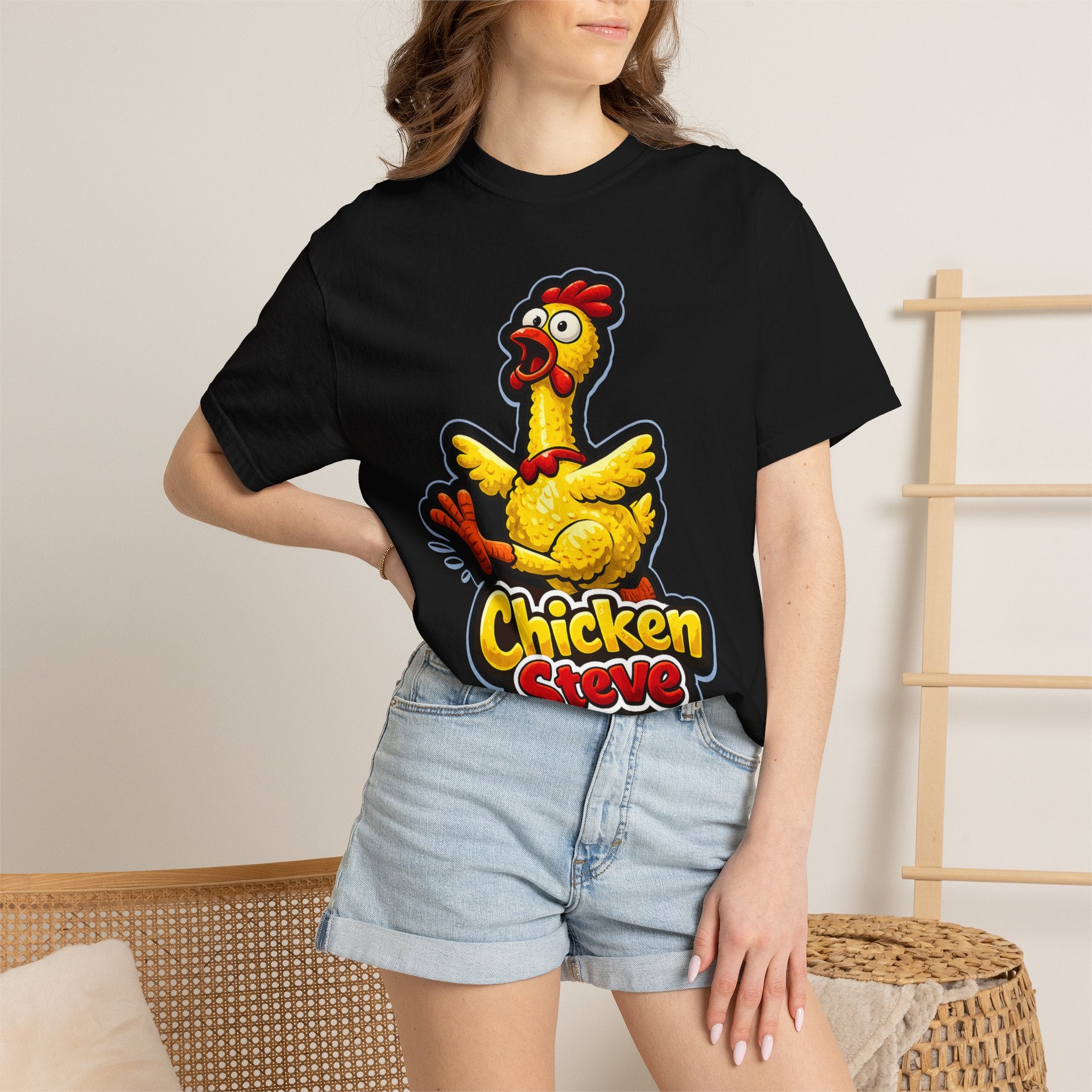 Chicken Steve T-Shirt — Funny Cartoon Chicken Graphic Tee