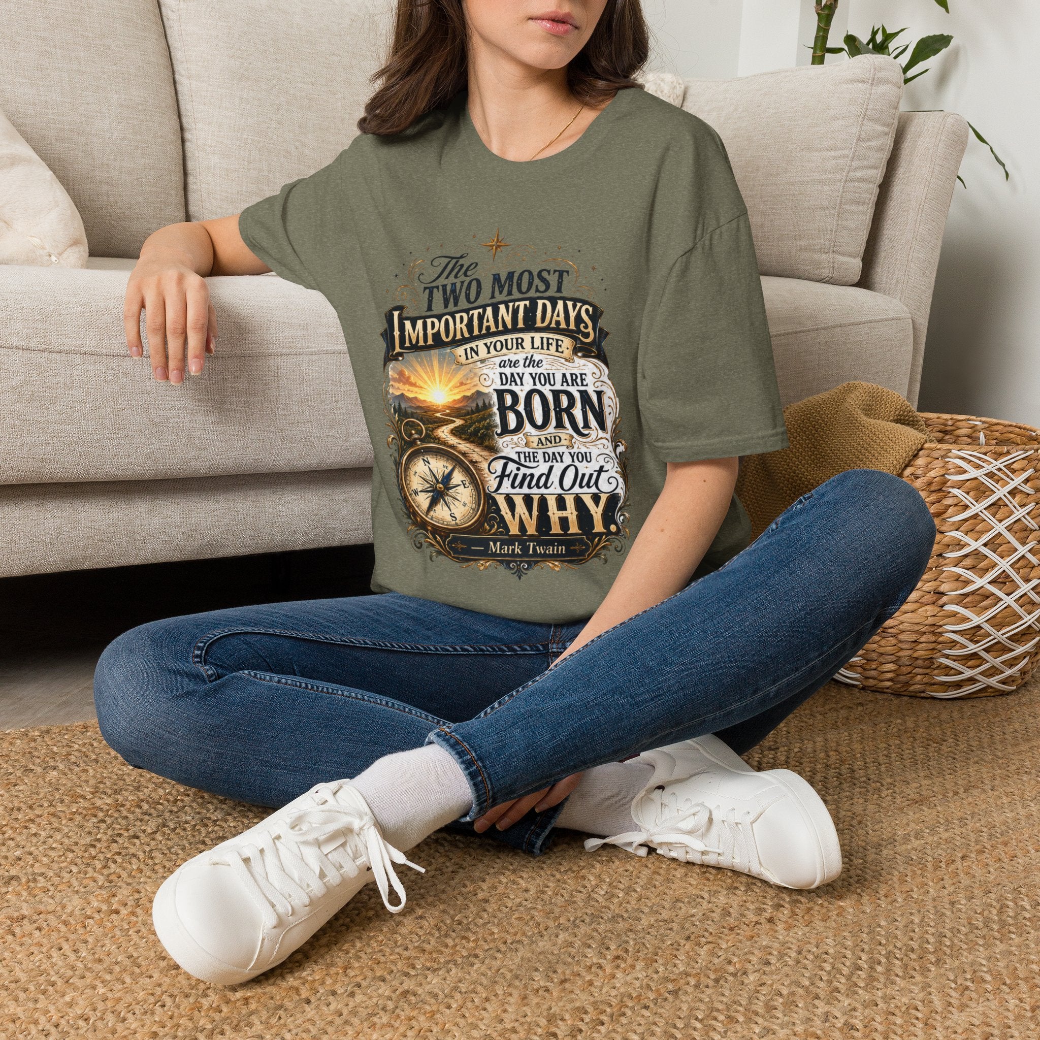 Two Most Important Days Mark Twain Unisex Softstyle T-Shirt