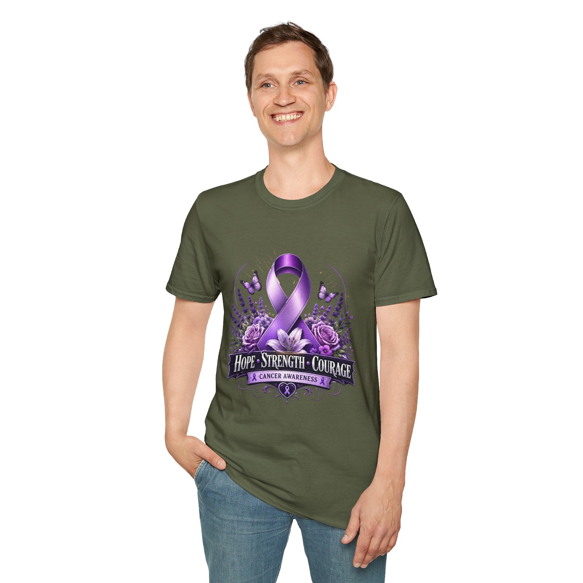 Hope Strength Courage Unisex Softstyle T-Shirt